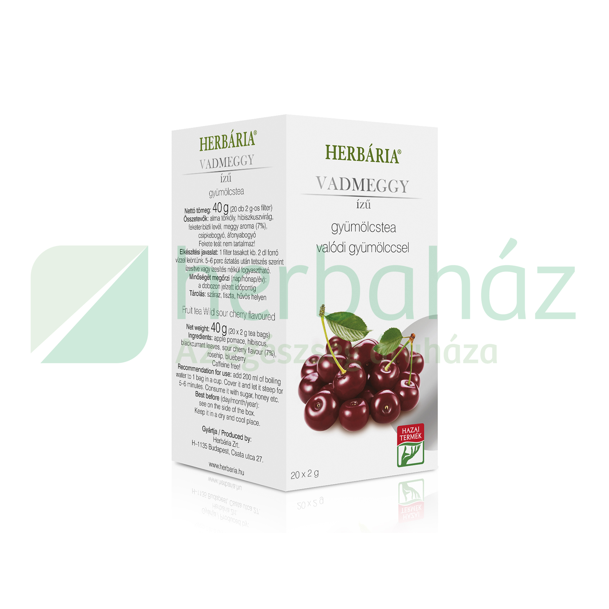 HERBÁRIA GYÜMÖLCSTEA VADMEGGY ÍZŰ FILTERES 40G