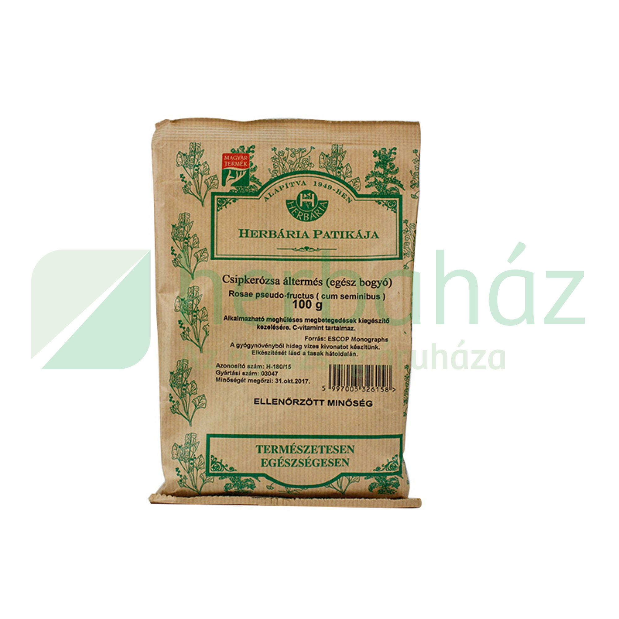 HERBÁRIA TEA CSIPKEBOGYÓ ÁLTERMÉS (EGÉSZ) SZÁLAS 100G