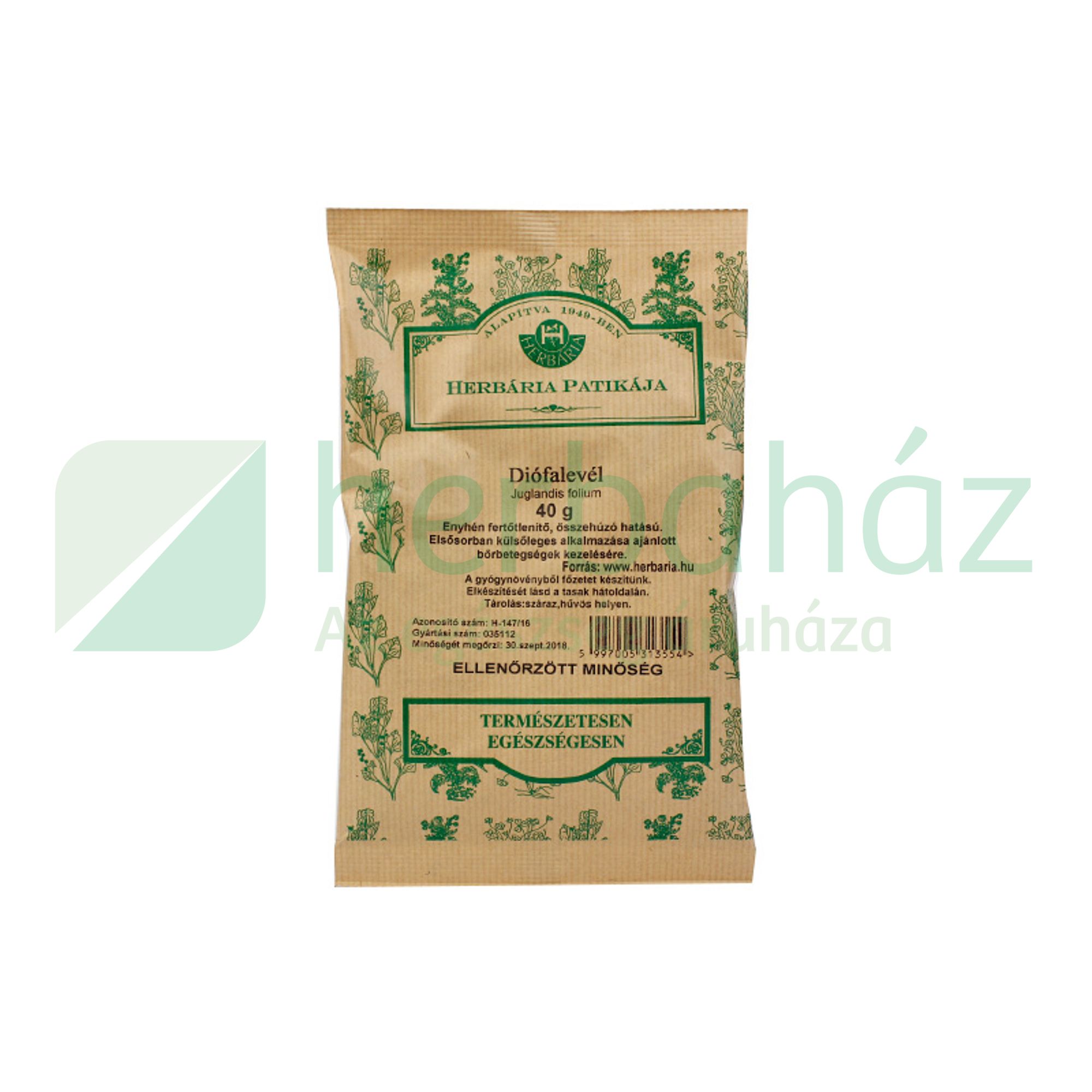 HERBÁRIA TEA DIÓFALEVÉL SZÁLAS 40G