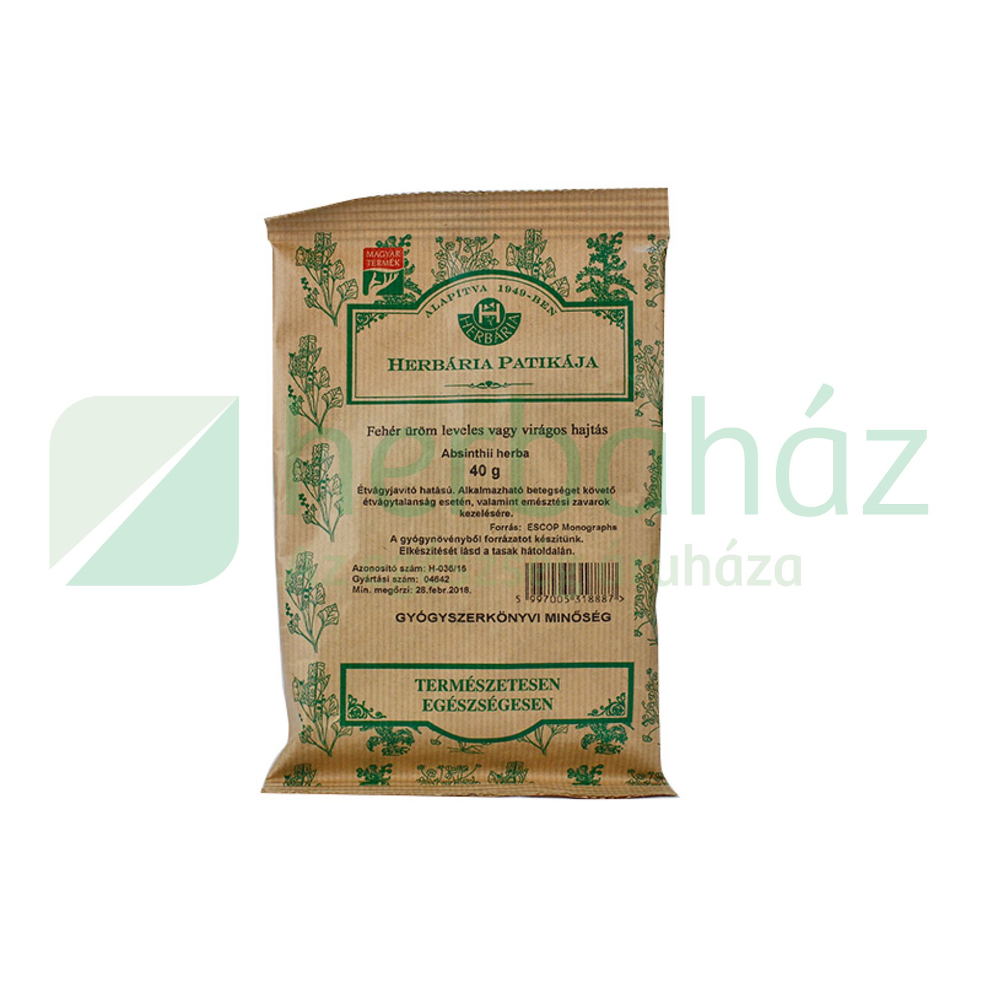 HERBÁRIA TEA FEHÉR ÜRÖMFŰ SZÁLAS 40G