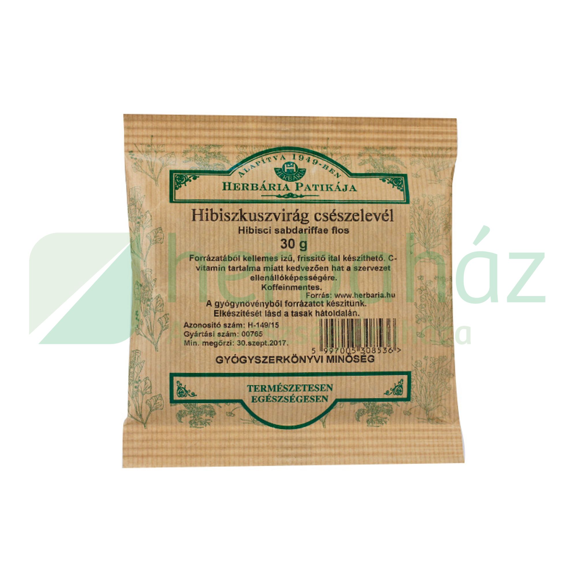 HERBÁRIA TEA HIBISZKUSZVIRÁG SZÁLAS 30G