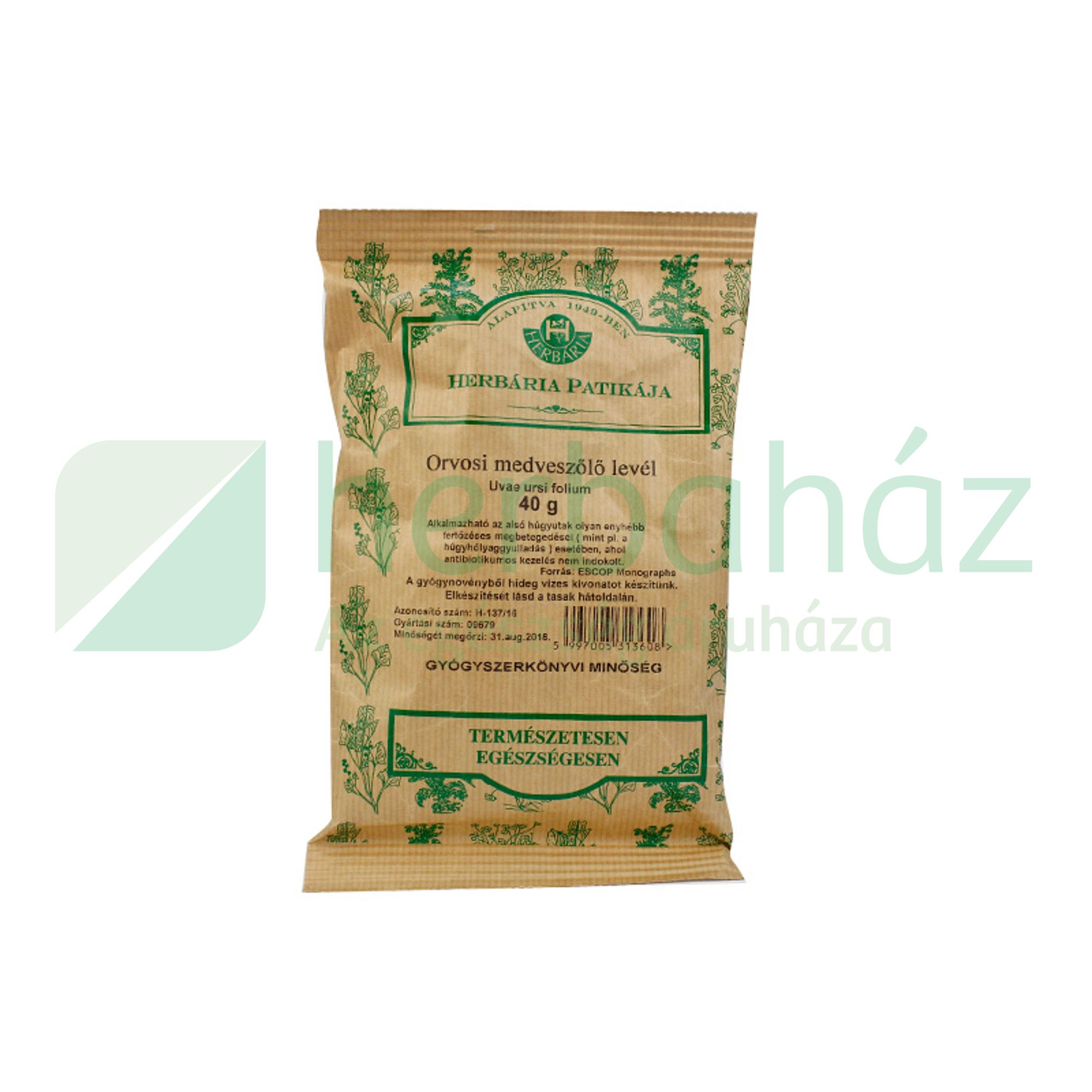 HERBÁRIA TEA MEDVESZŐLŐ LEVÉL SZÁLAS /* 40G