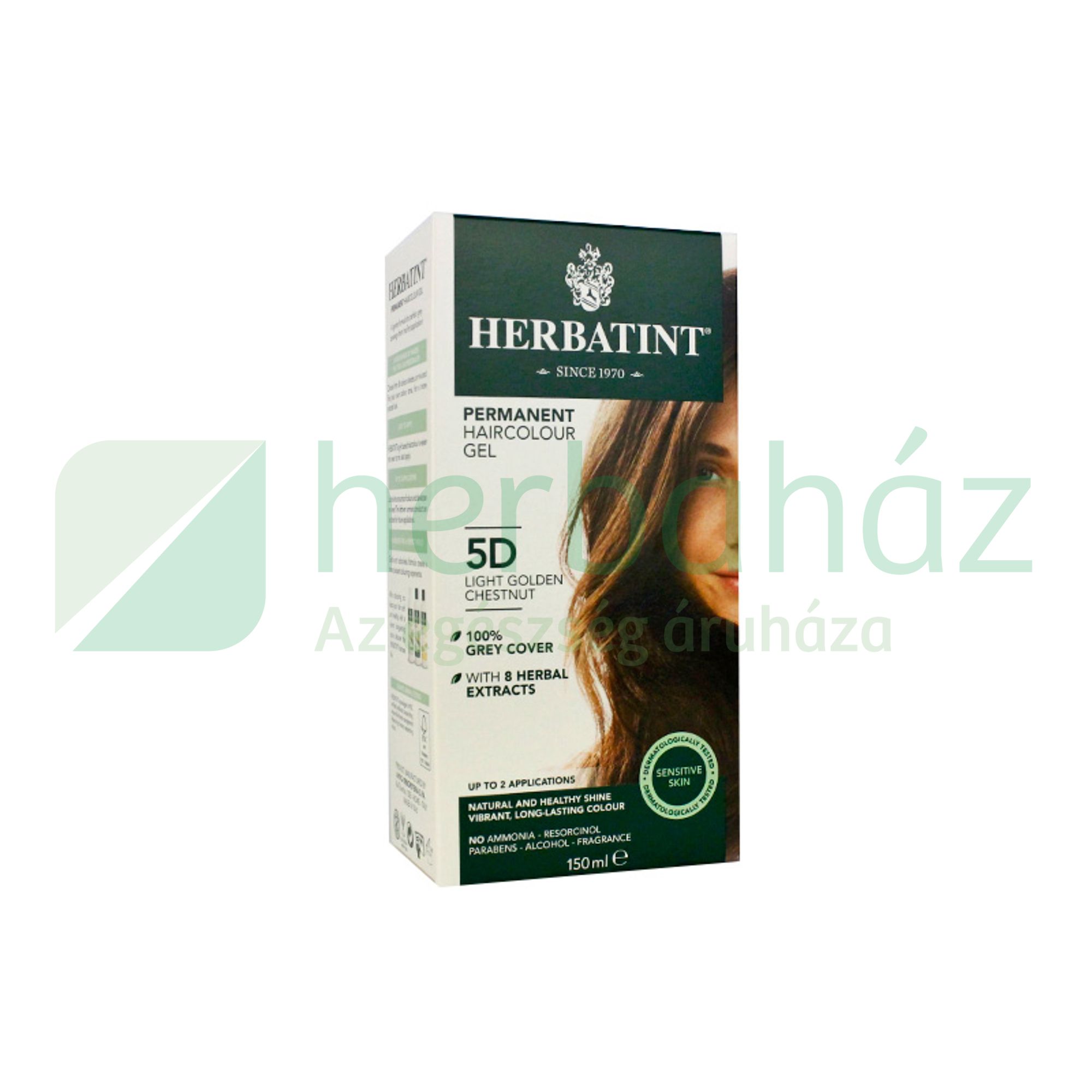 HERBATINT TERMÉSZETES TARTÓS HAJFESTÉK 5D (VILÁGOS ARANYGESZTENYE) 150ML