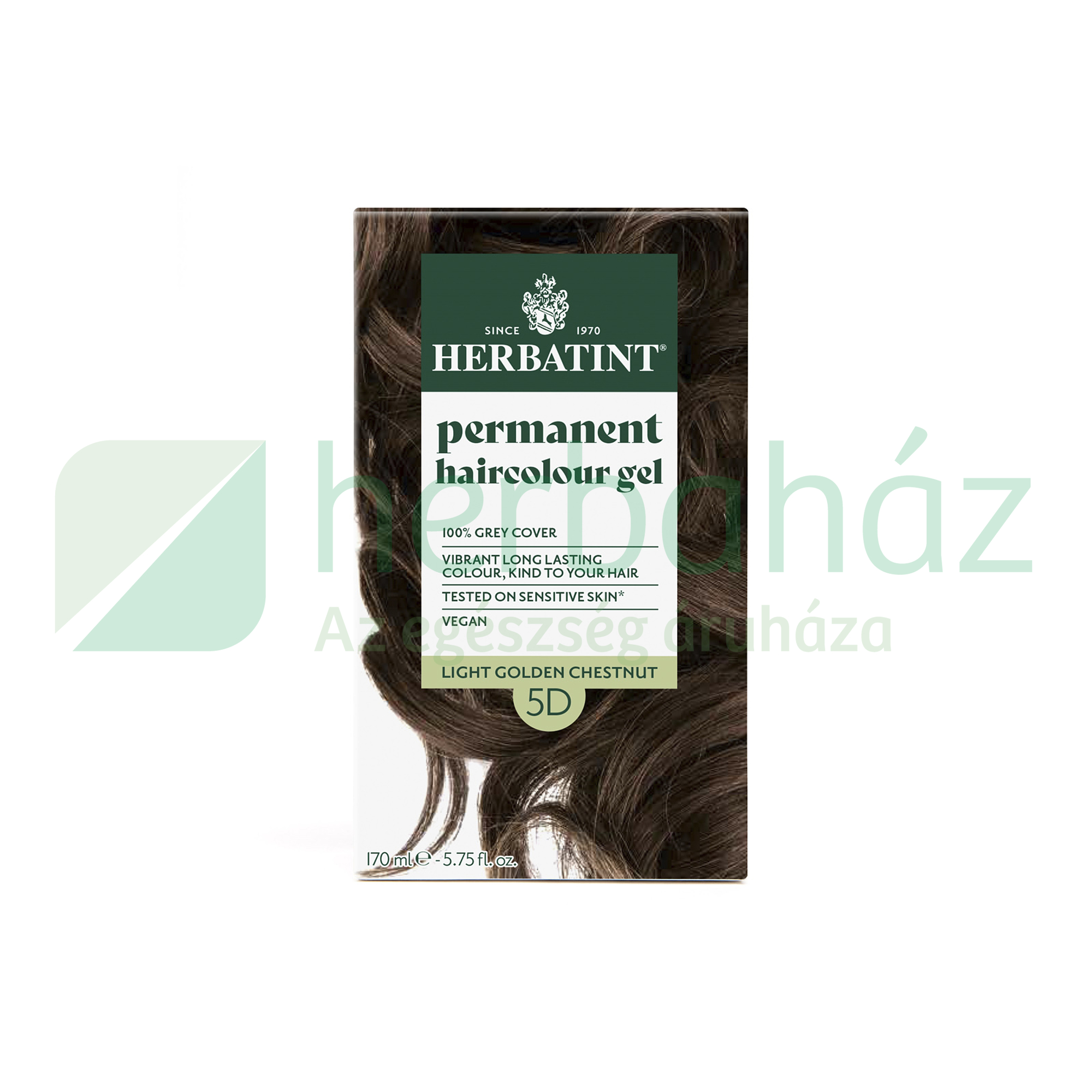 HERBATINT TERMÉSZETES TARTÓS HAJFESTÉK 5D (VILÁGOS ARANYGESZTENYE) 170ML