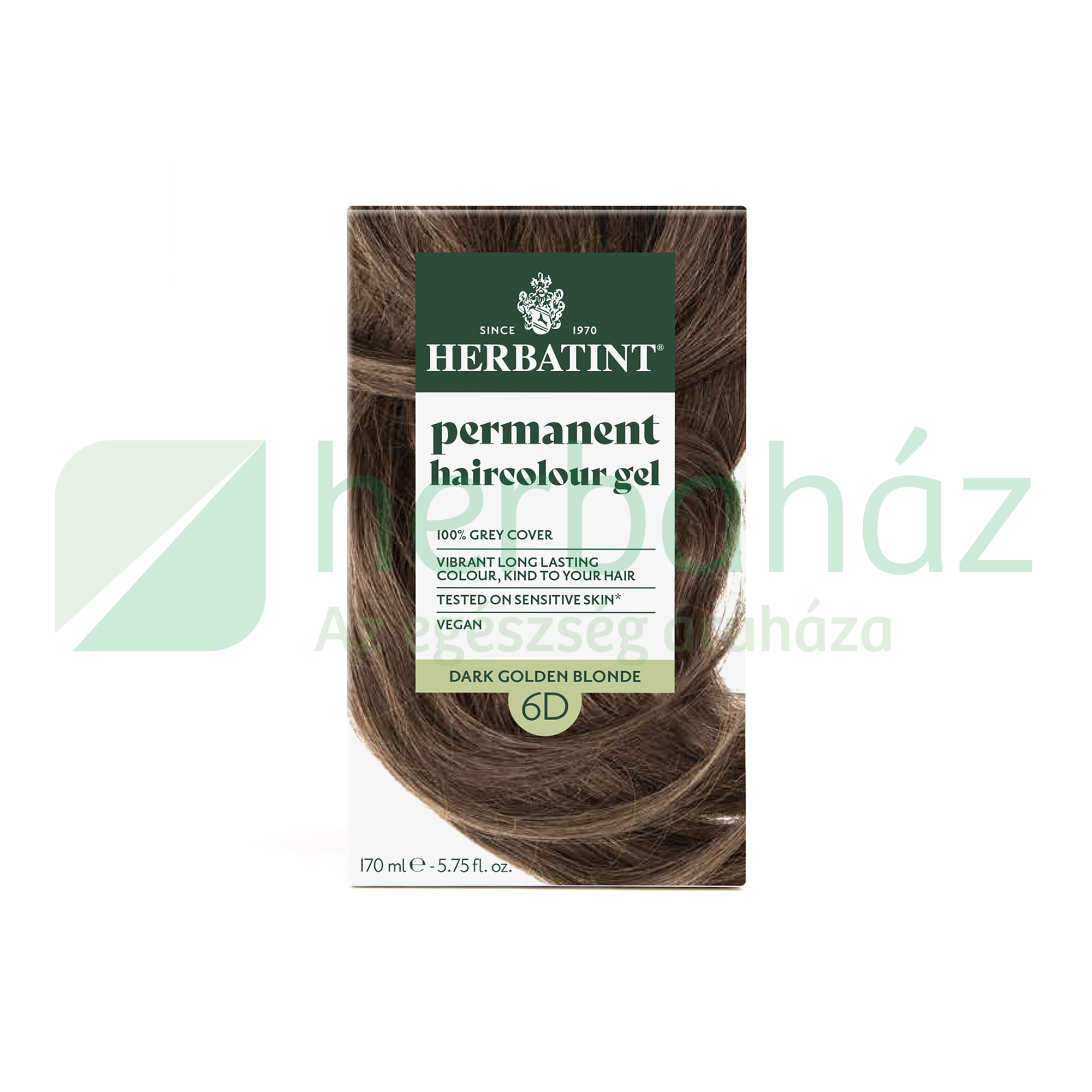 HERBATINT TERMÉSZETES TARTÓS HAJFESTÉK 6D (SÖTÉT ARANYSZŐKE) 170ML