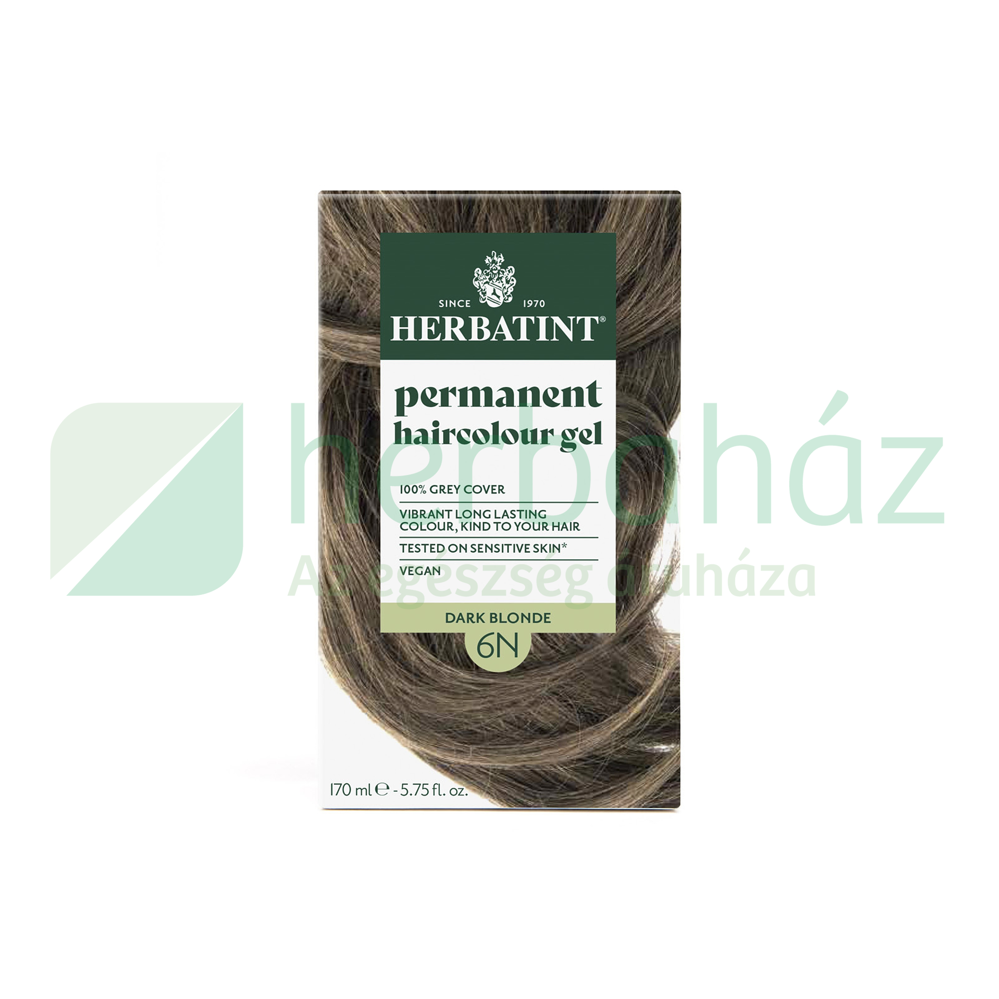 HERBATINT TERMÉSZETES TARTÓS HAJFESTÉK 6N ( SÖTÉTSZŐKE) 170ML