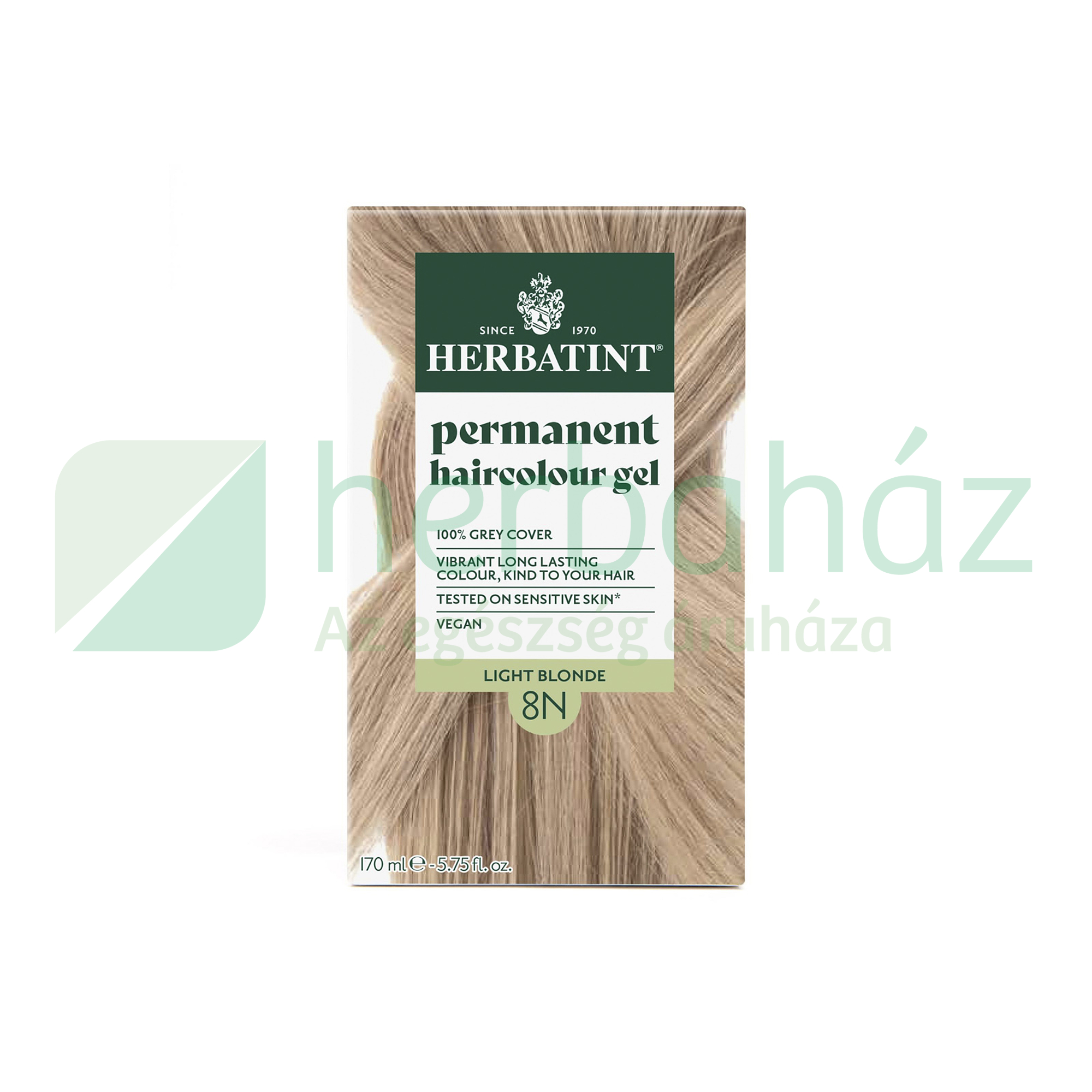 HERBATINT TERMÉSZETES TARTÓS HAJFESTÉK 8N (VILÁGOS SZŐKE) 170ML