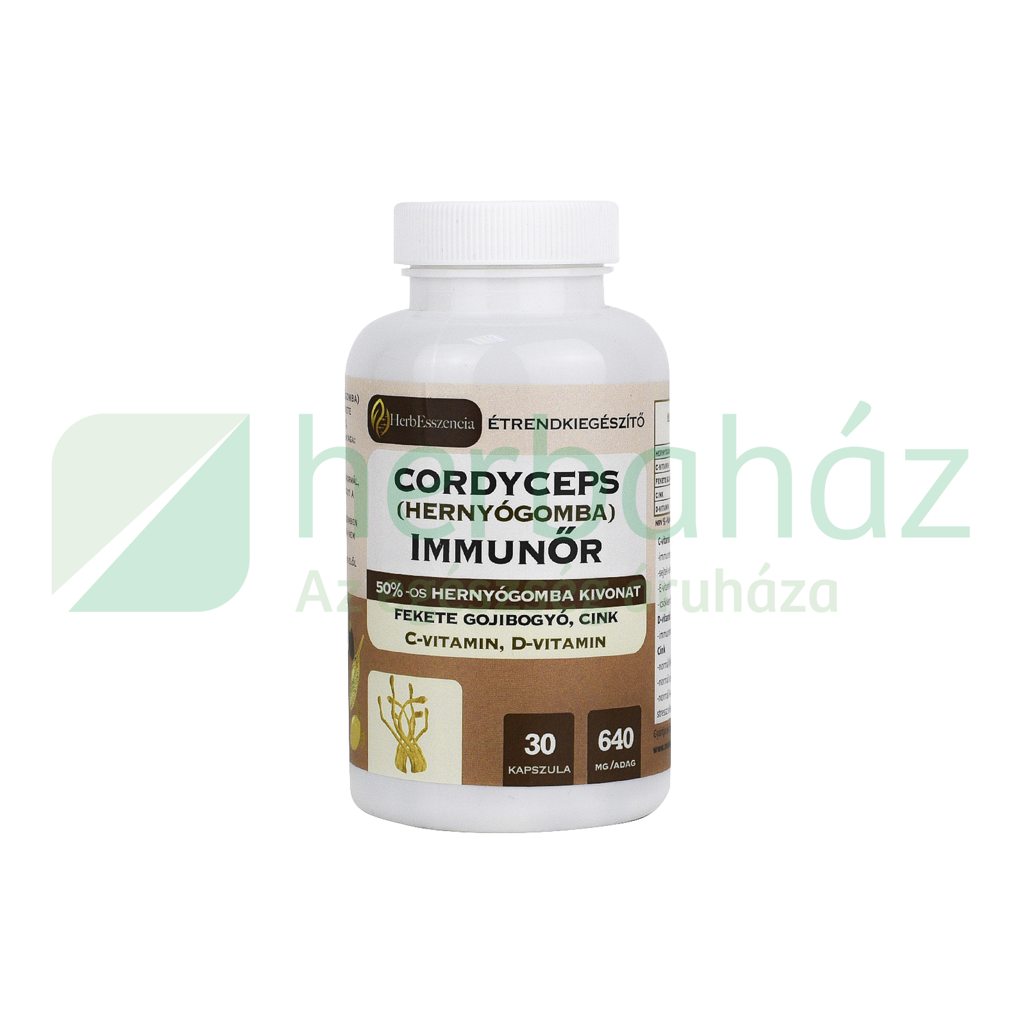 HERBESSZENCIA CORDYCEPS HERNYÓGOMBA IMMUNŐR-ÉTRENDKIEGÉSZÍTŐ 30DB