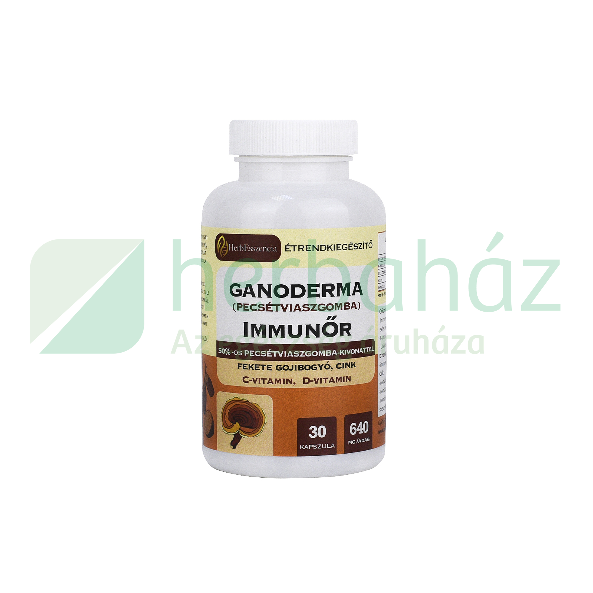 HERBESSZENCIA GANODERMA (PECSÉTVIASZGOMBA) IMMUNŐR ÉTREND-KIEGÉSZÍTŐ 30DB