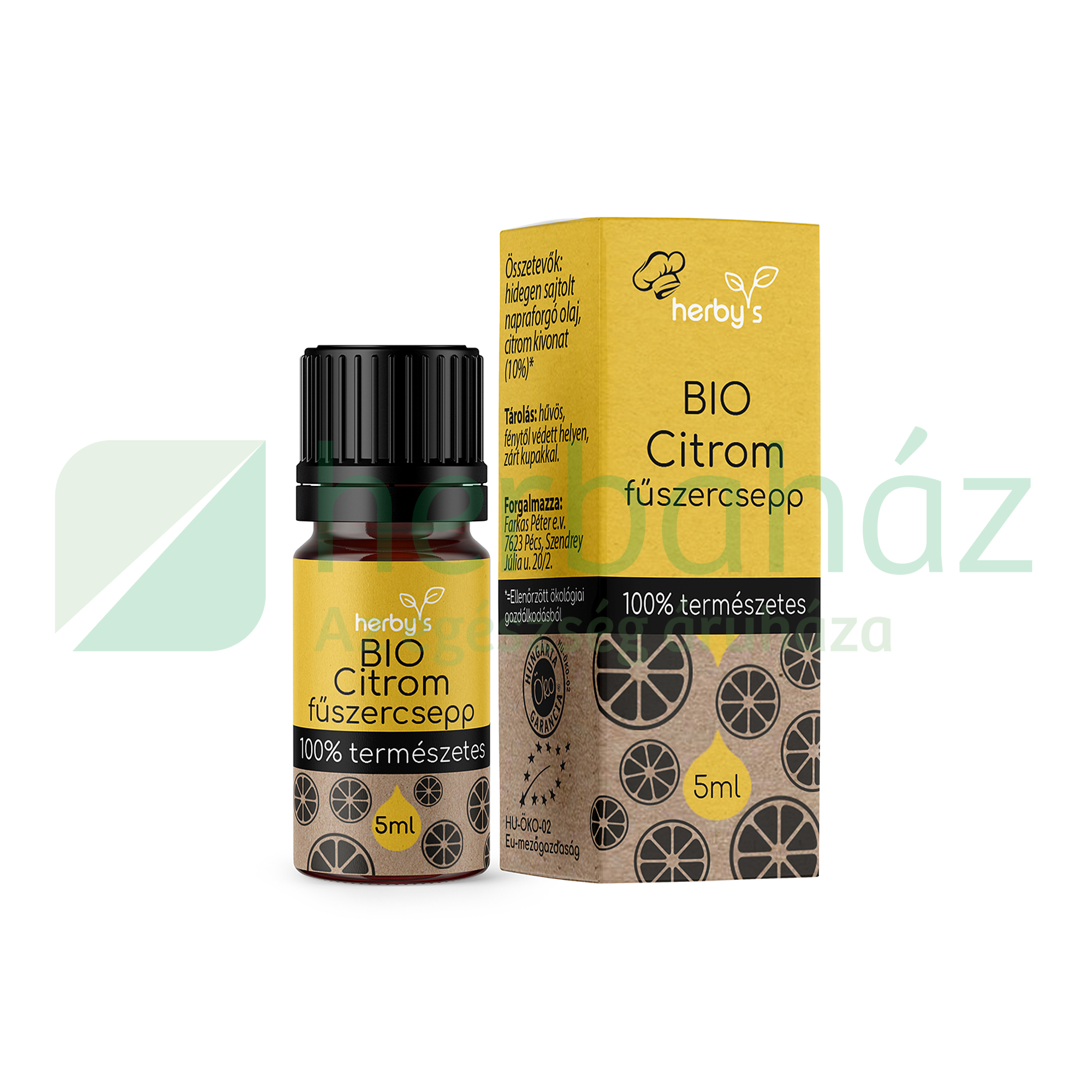 HERBYS BIO CITROM FŰSZERCSEPP 100% TERMÉSZETES 5ML