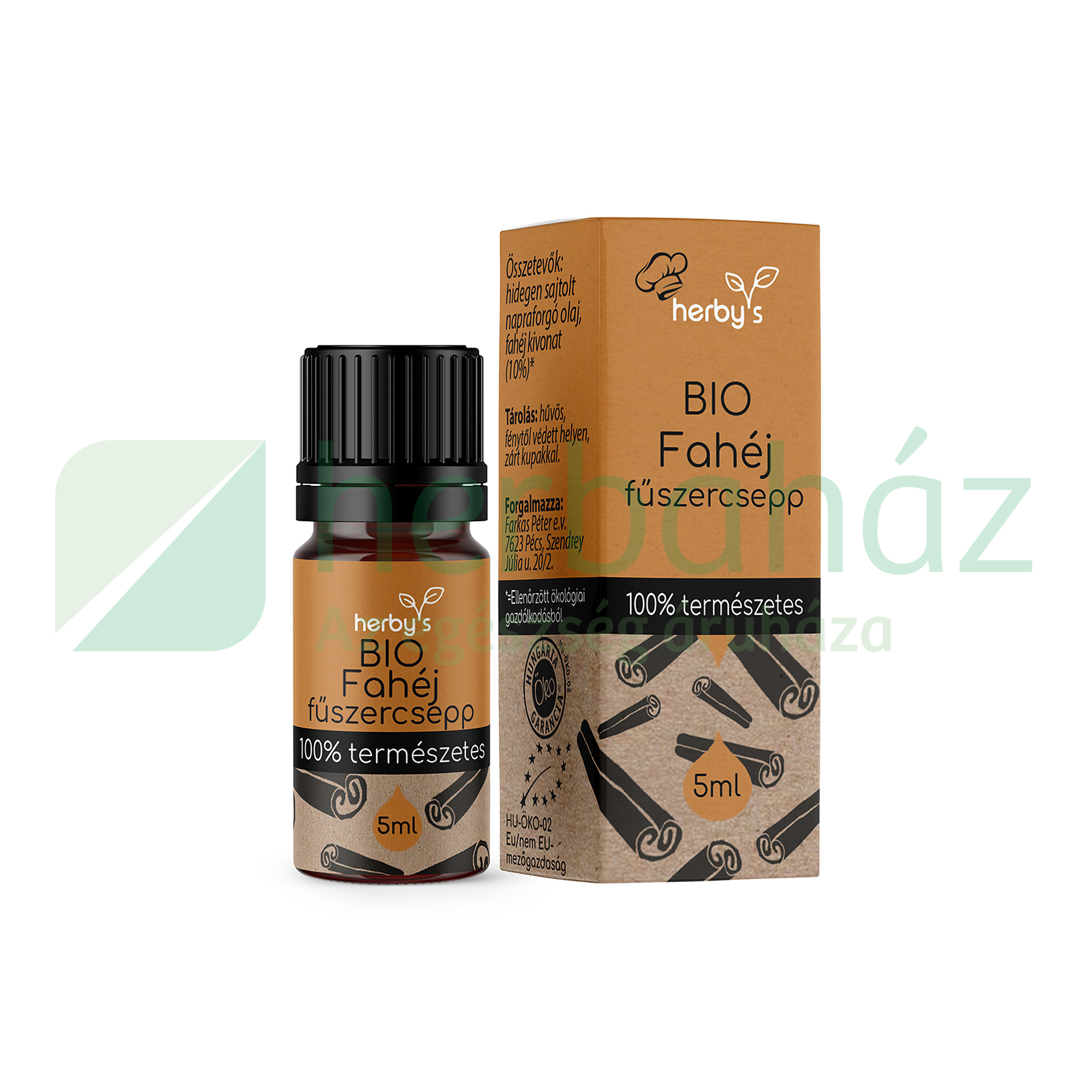 HERBYS BIO FAHÉJ FŰSZERCSEPP 100% TERMÉSZETES 5ML