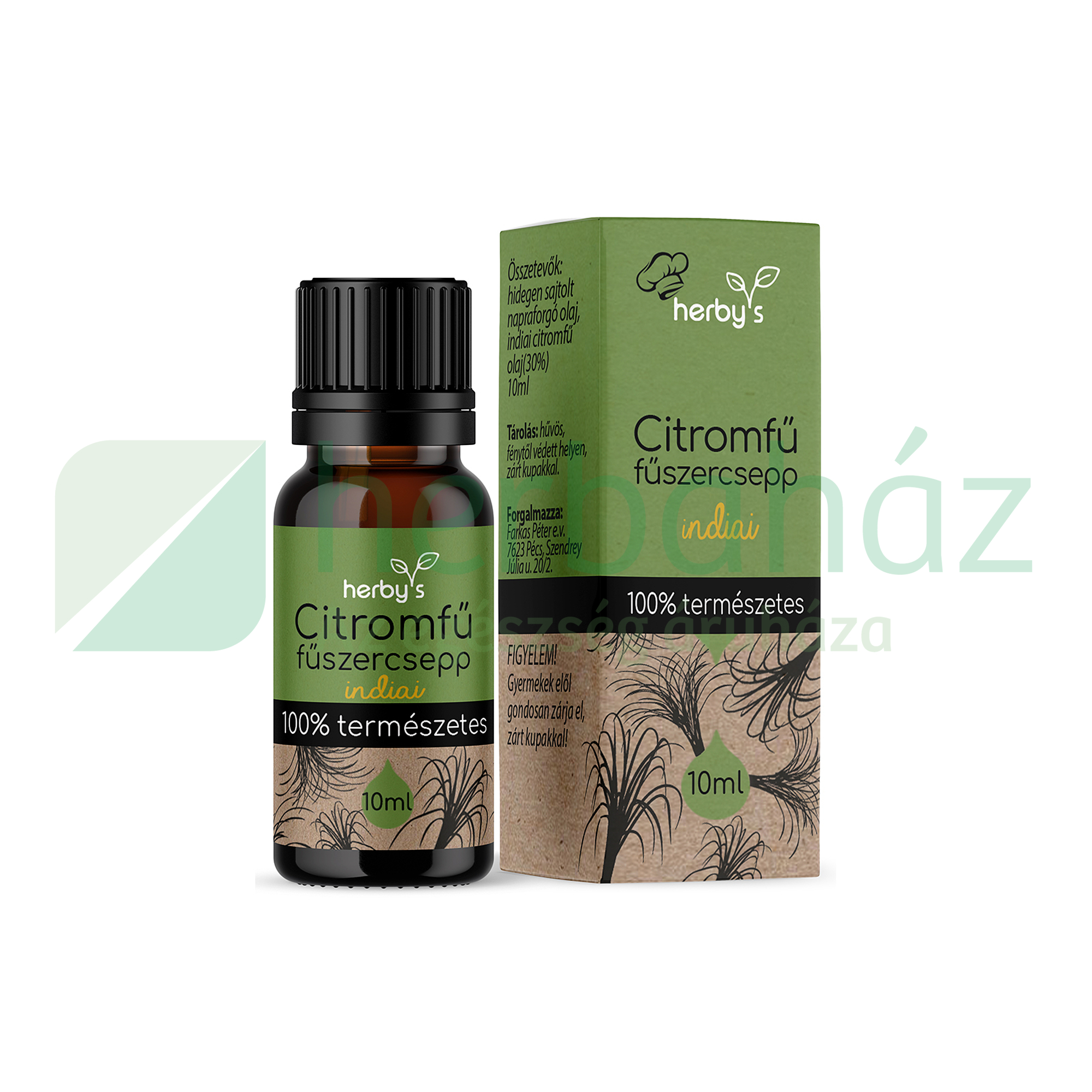 HERBYS CITROMFŰ FŰSZERCSEPP 100% TERMÉSZETES 10ML