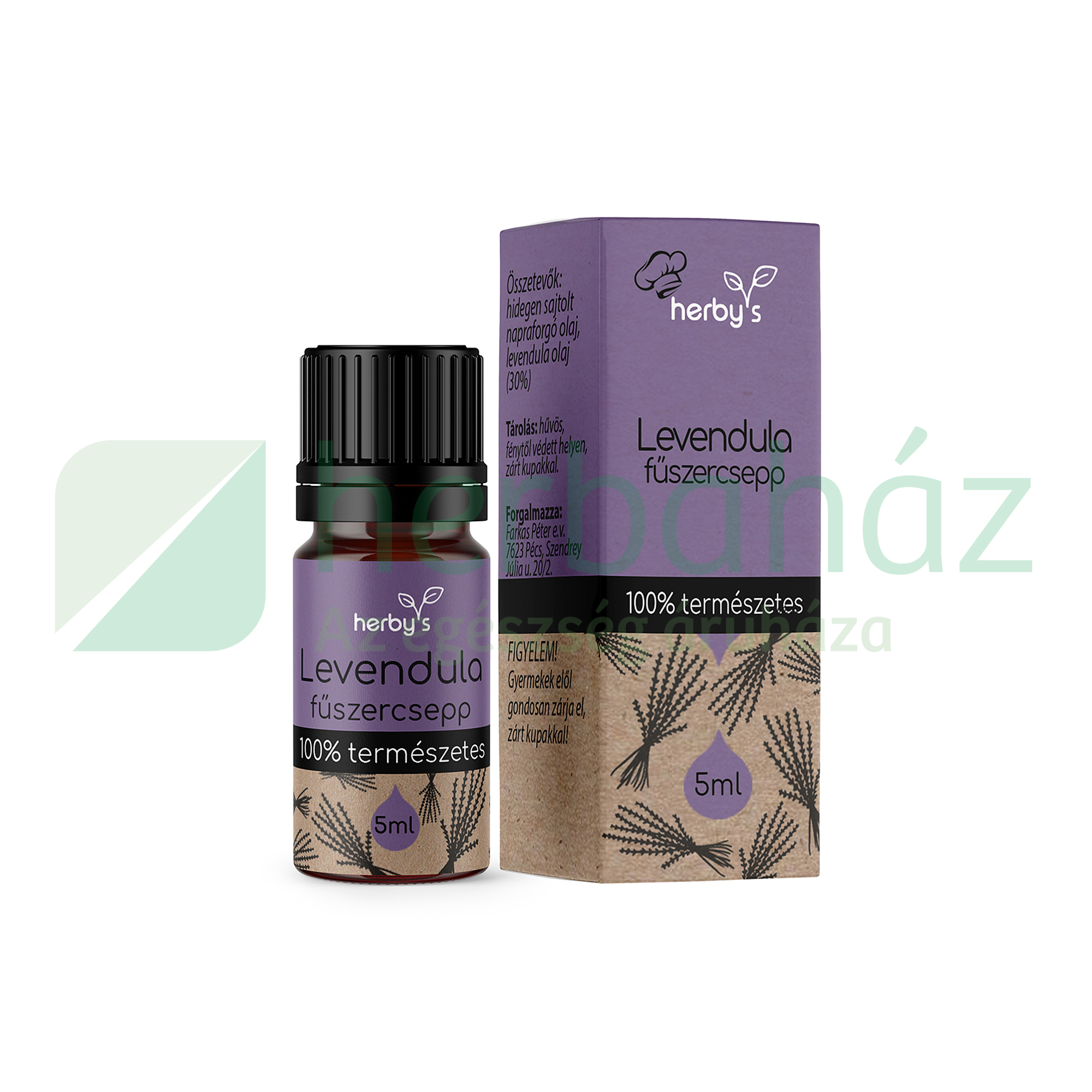 HERBYS LEVENDULA FŰSZERCSEPP 100% TERMÉSZETES 5ML