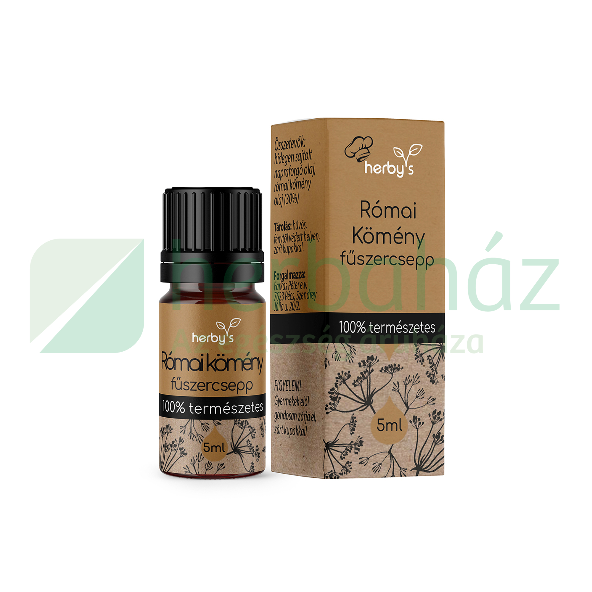 HERBYS RÓMAI KÖMÉNY FŰSZERCSEPP 100% TERMÉSZETES 5ML