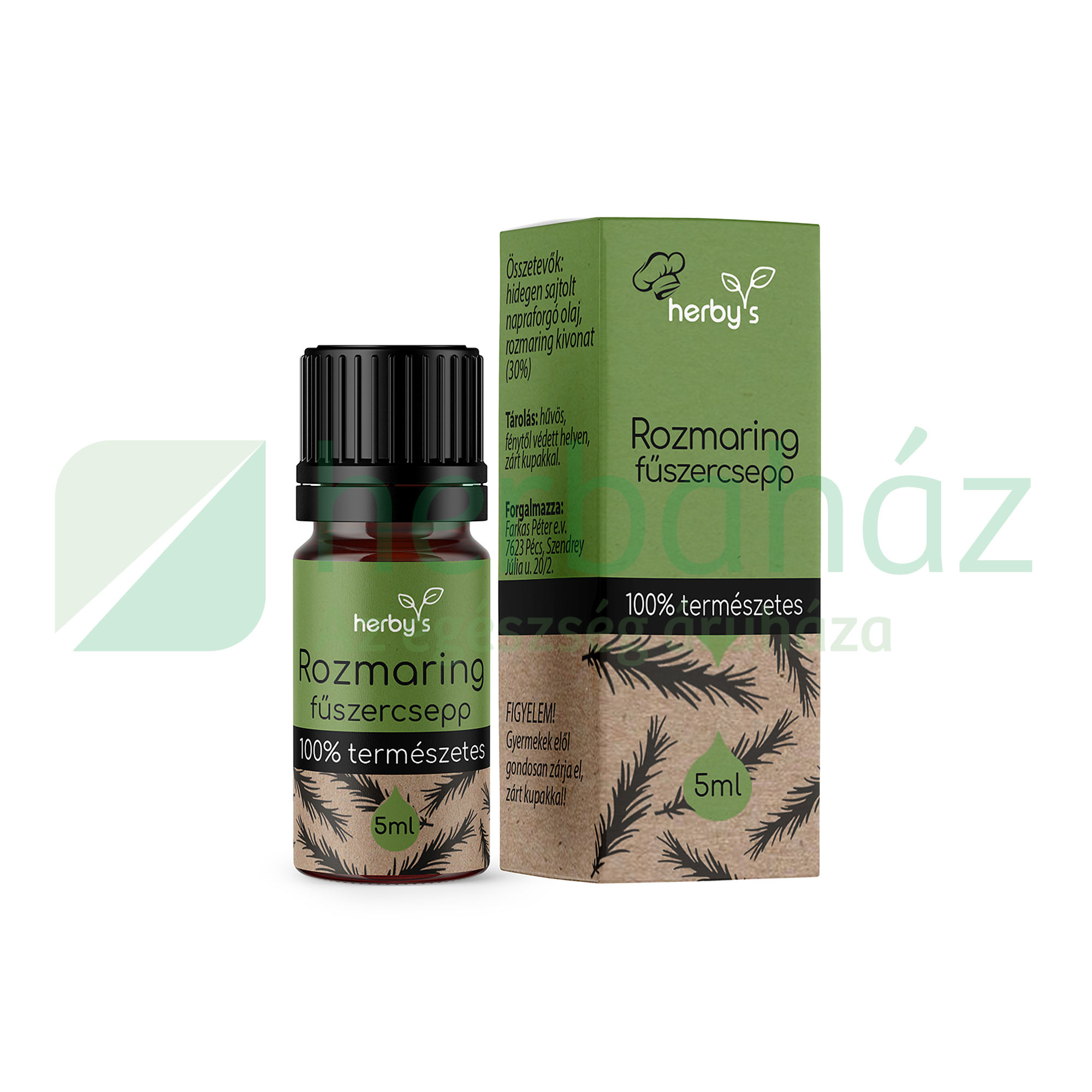 HERBYS ROZMARING FŰSZERCSEPP 100% TERMÉSZETES 5ML