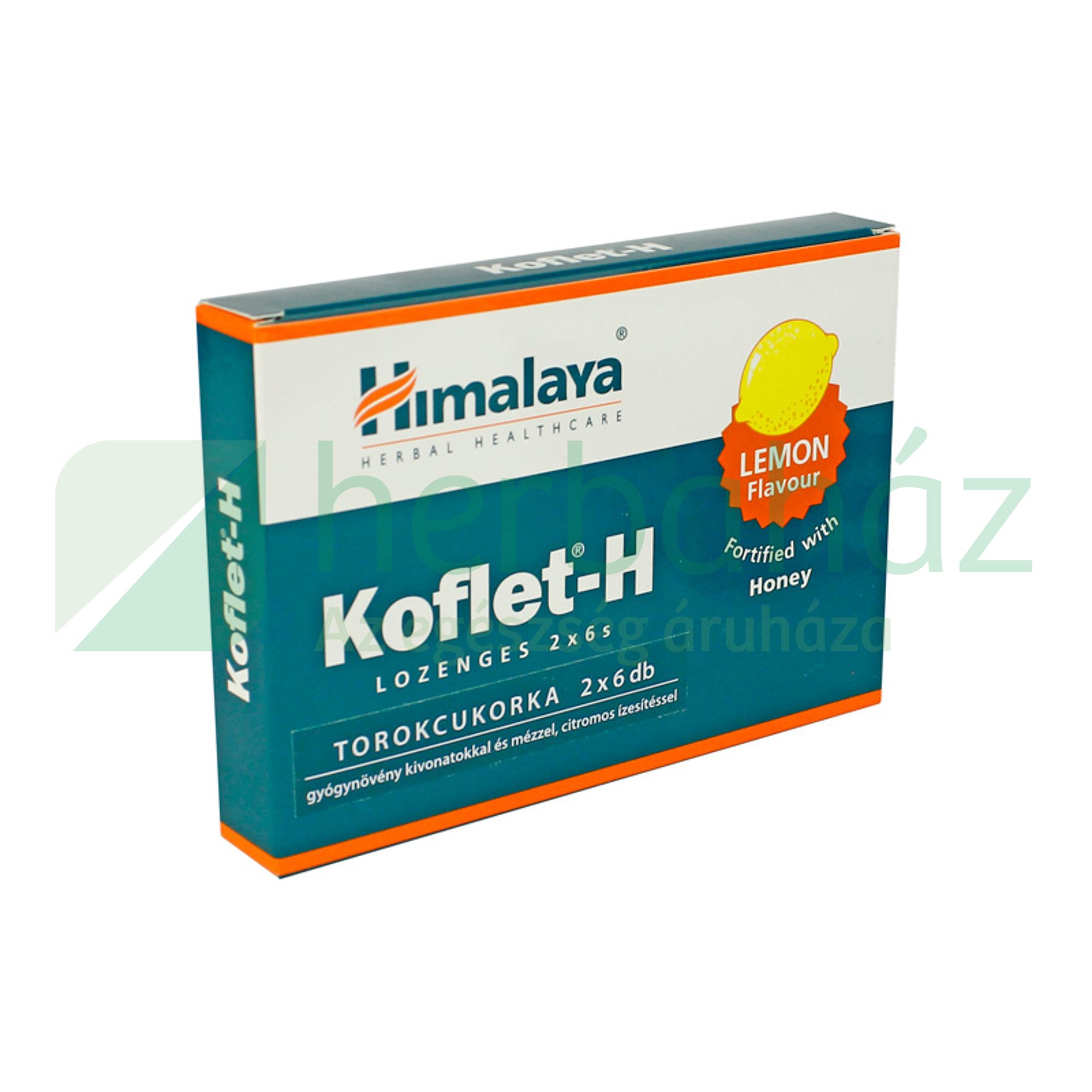 HIMALAYA KOFLET-H TOROKCUKORKA GYÓGYNÖVÉNY KIVONATOKKAL ÉS MÉZZEL CITROM ÍZESÍTÉSSEL 12DB