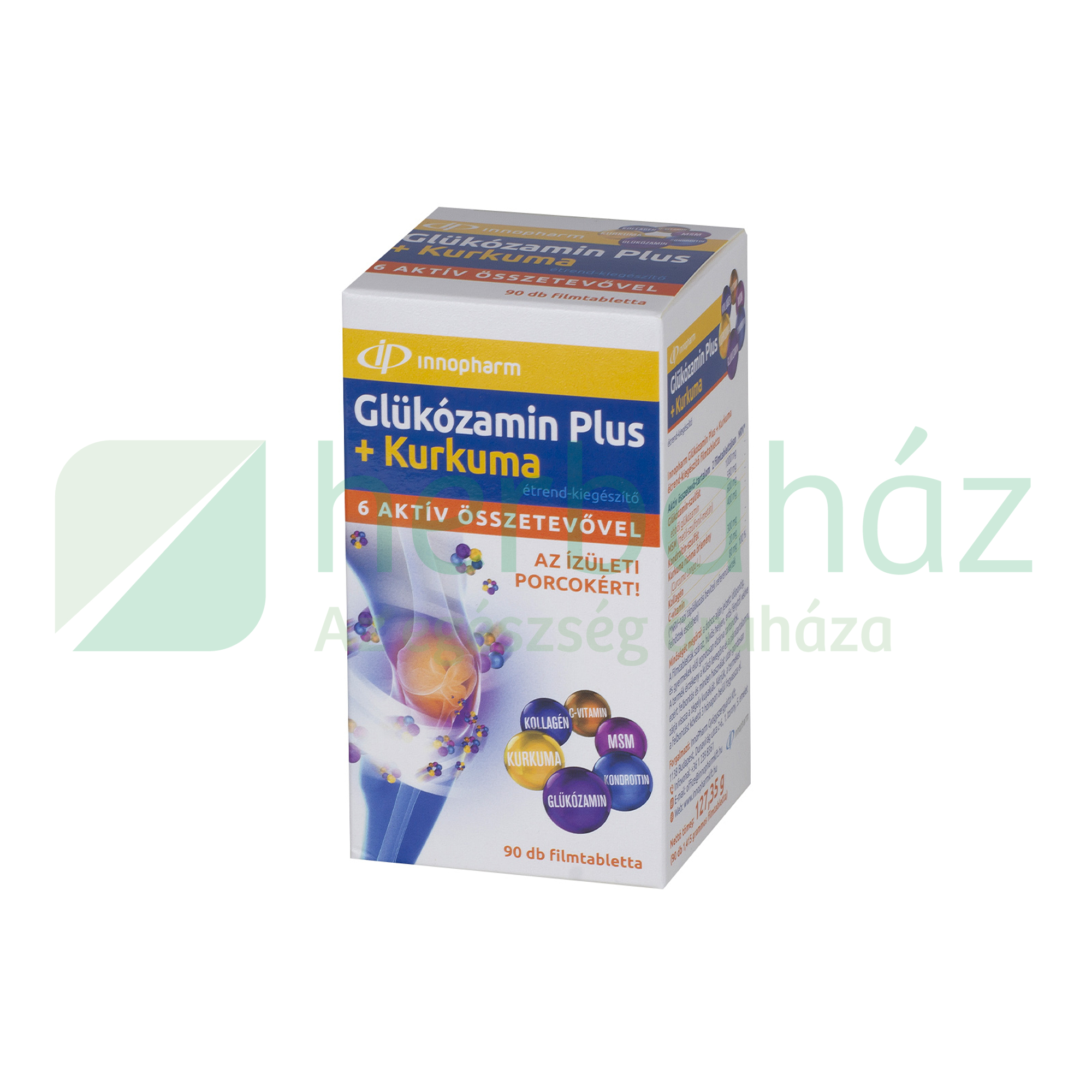 INNOPHARM GLÜKÓZAMIN PLUS + KURKUMA FILMTABLETTA 90DB