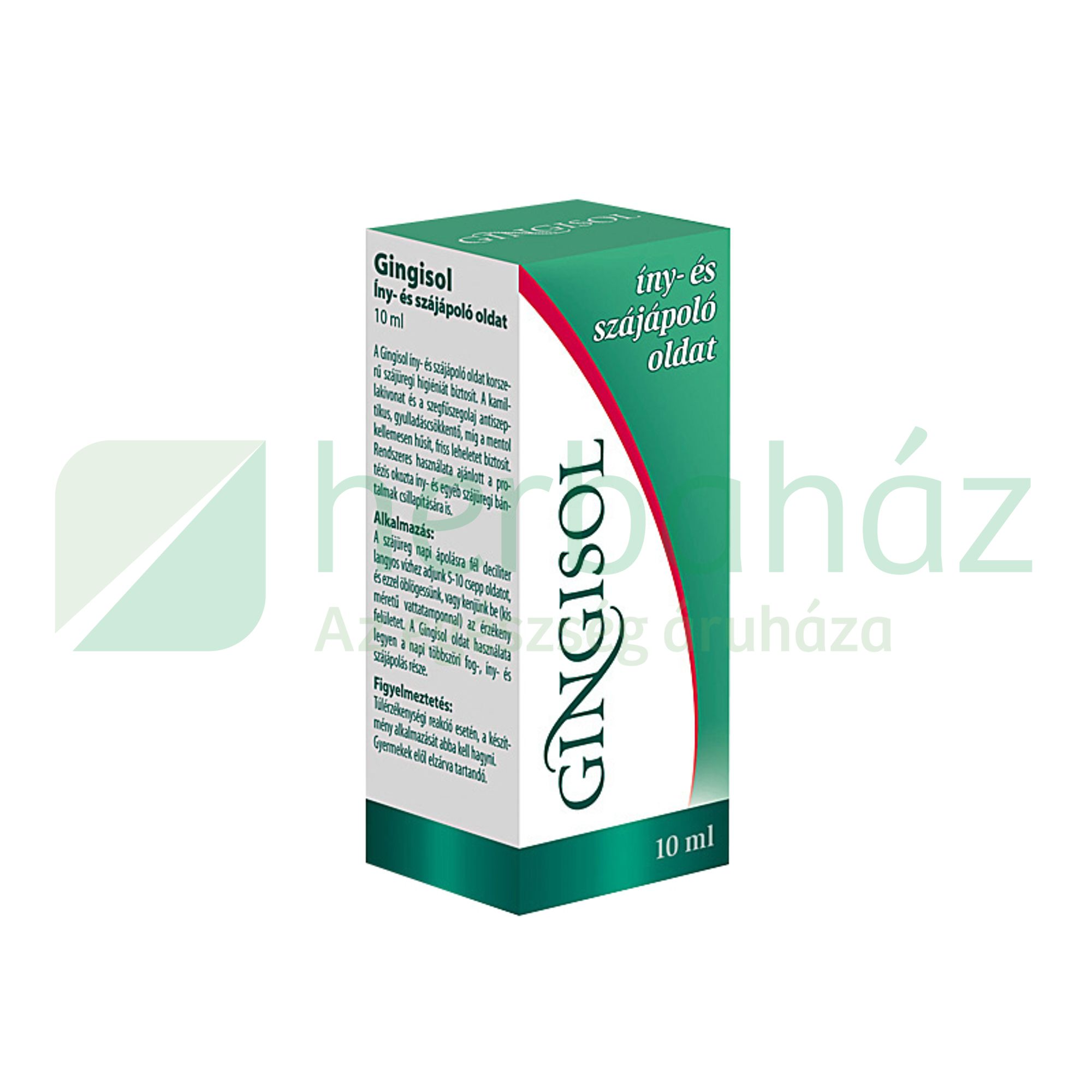 INTERHERB GINGISOL FOGÍNY- ÉS SZÁJÁPOLÓ OLDAT 10ML