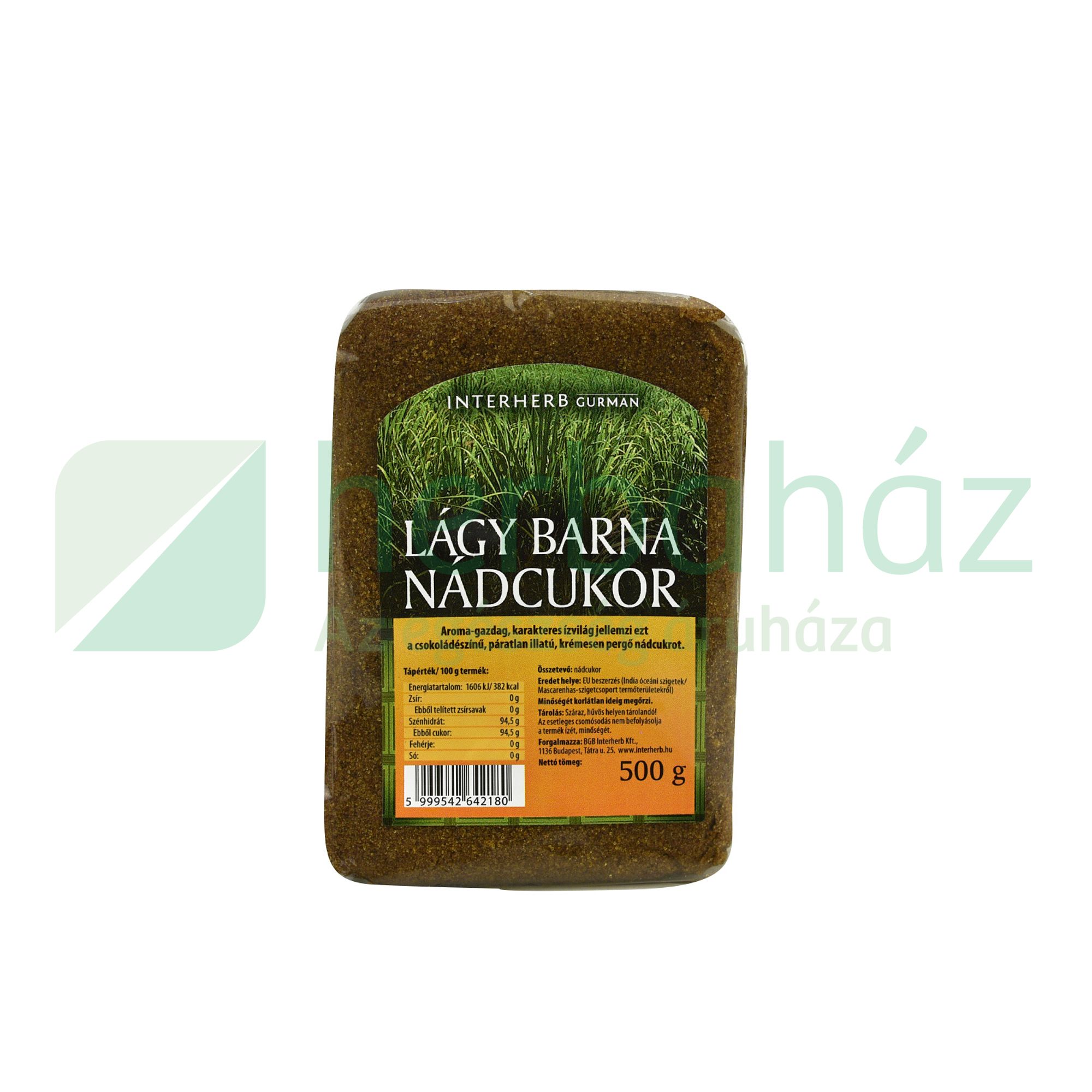 INTERHERB GURMAN NÁDCUKOR LÁGY BARNA 500G