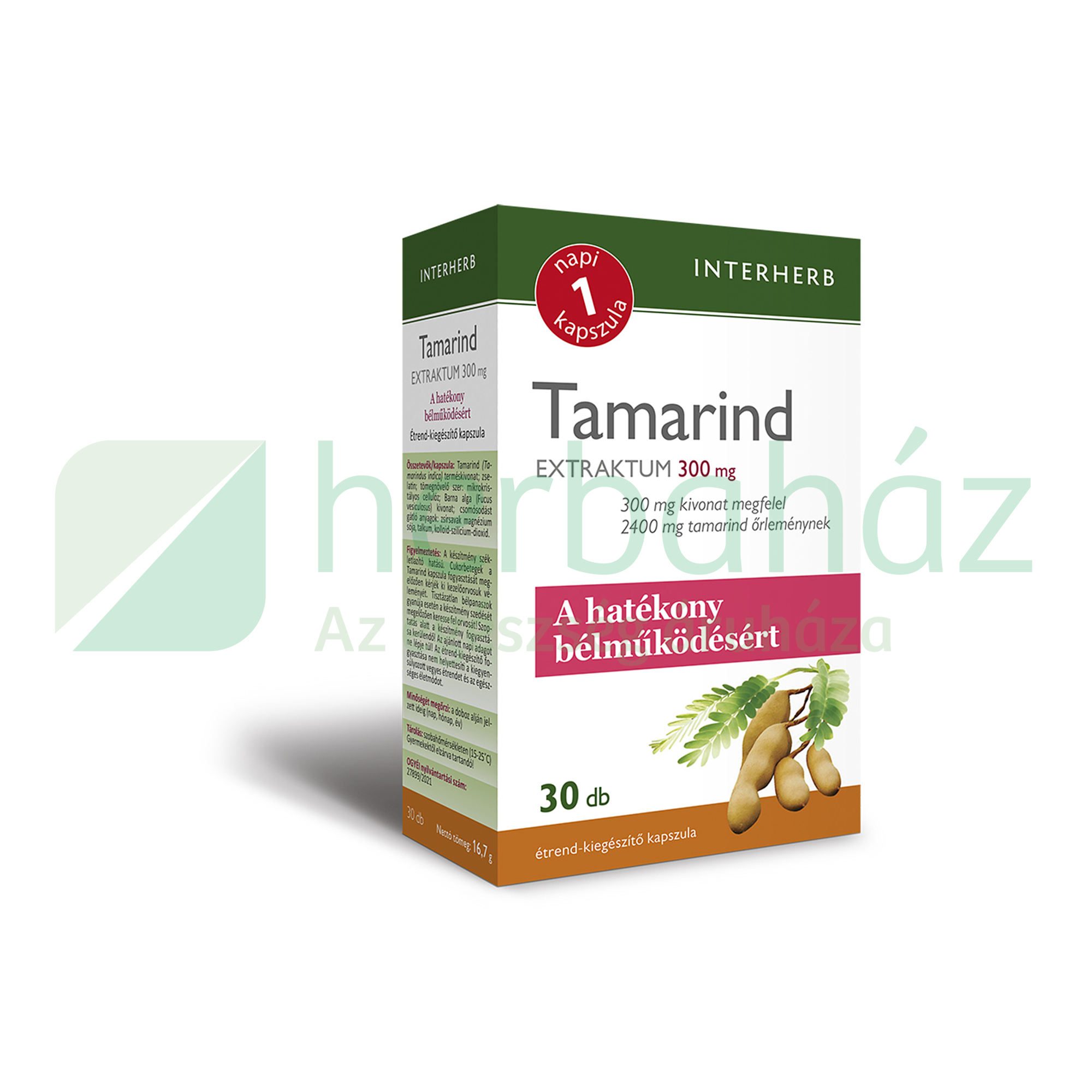 INTERHERB NAPI 1 TAMARIND EXTRAKTUM KAPSZULA 30DB