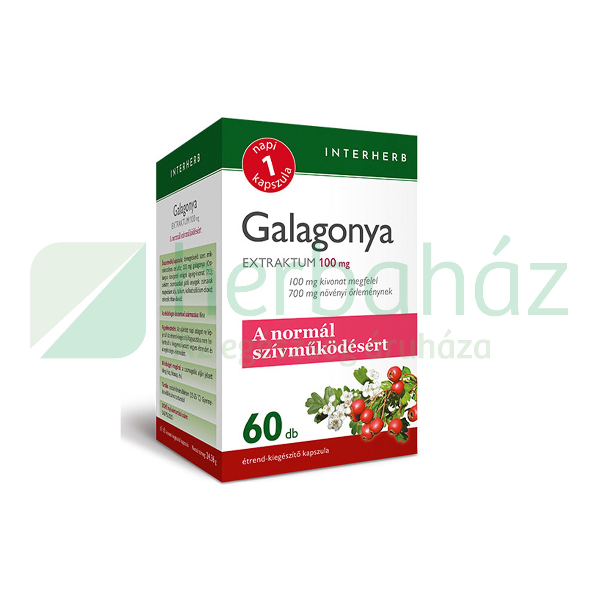 INTERHERB NAPI 1 GALAGONYA EXTRAKTUM KAPSZULA 60DB