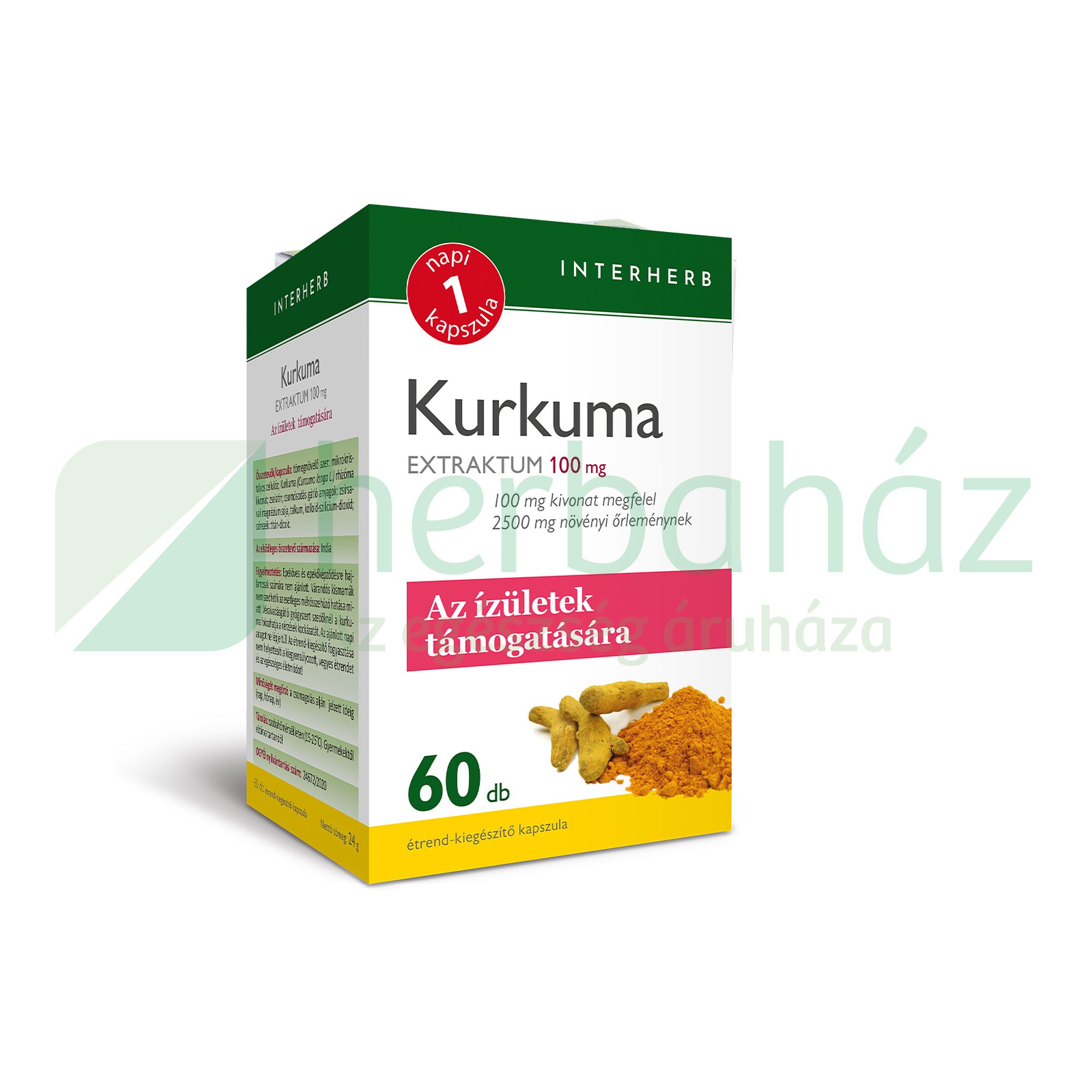 INTERHERB NAPI1 KURKUMA EXTRAKTUM KAPSZULA 60DB