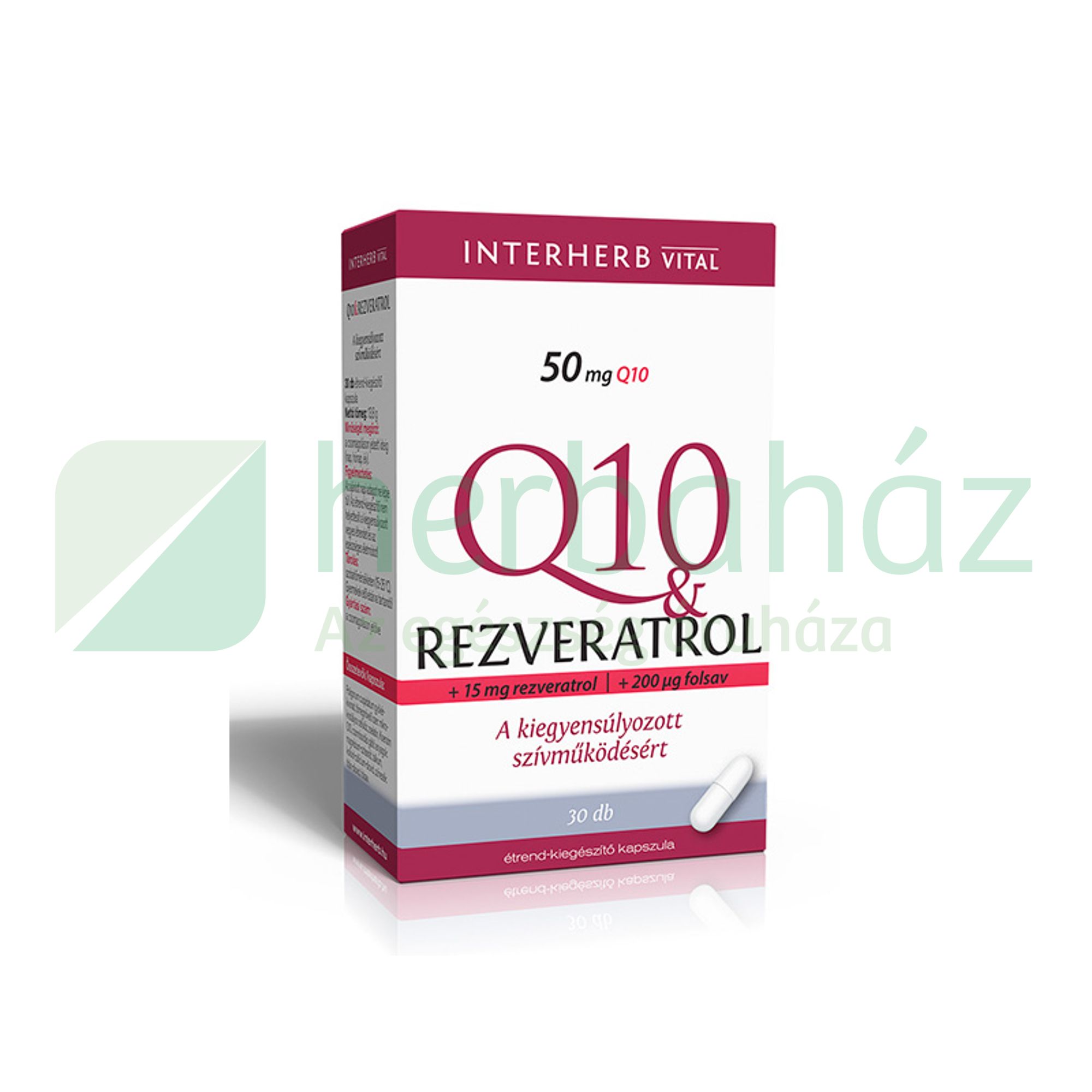 INTERHERB Q10&REZVERATROL KAPSZULA 30DB