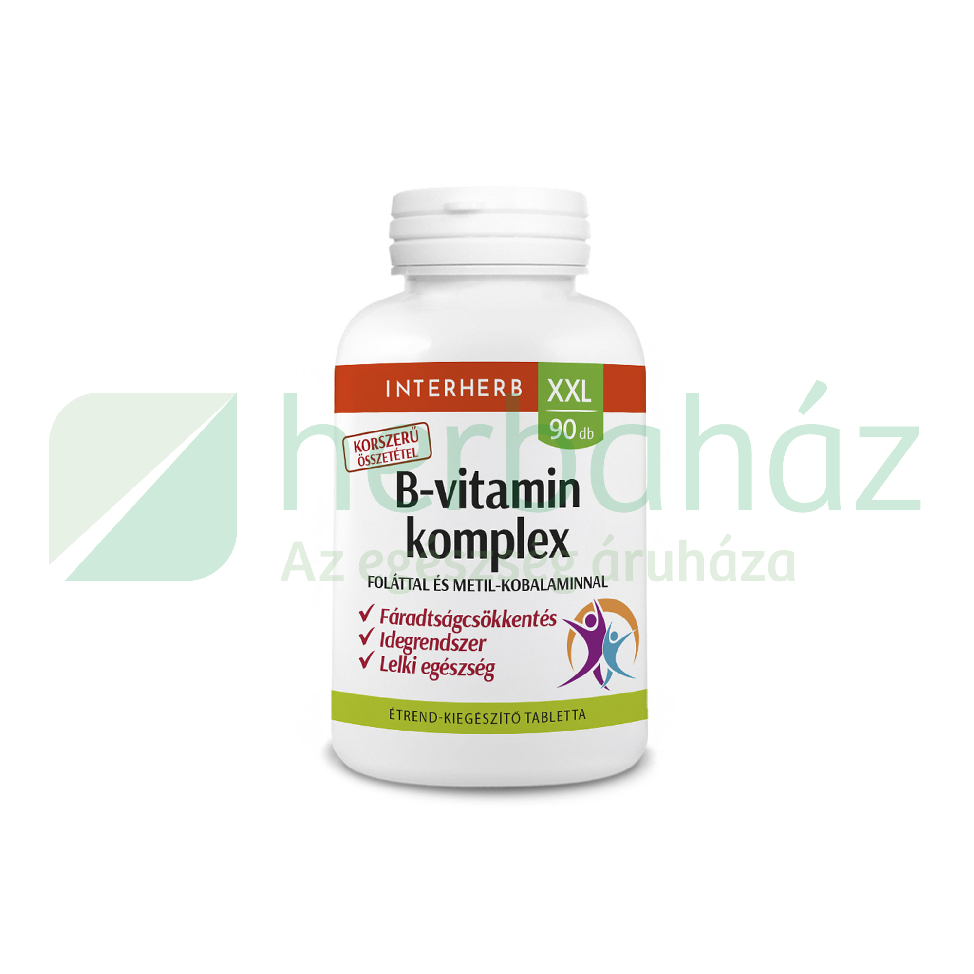 INTERHERB XXL B-VITAMIN KOMPLEX TABLETTA FOLÁTTAL ÉS METIL-KOBALAMINNAL 90DB