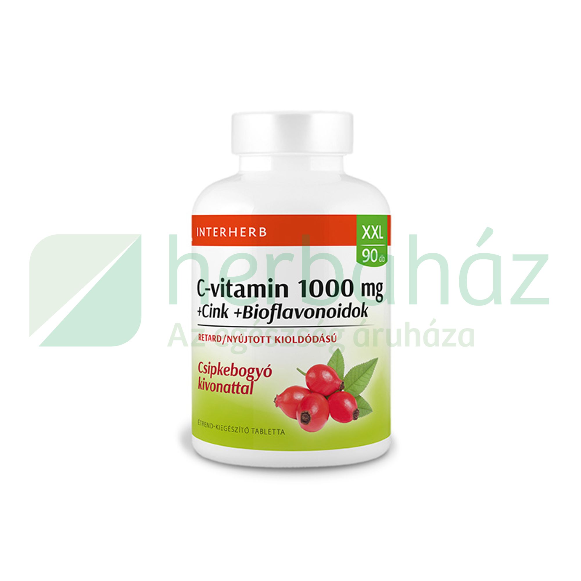 INTERHERB XXL C-VITAMIN 1000MG +CINK+BIOFLAVONOIDOK RETARD TABLETTA  90DB