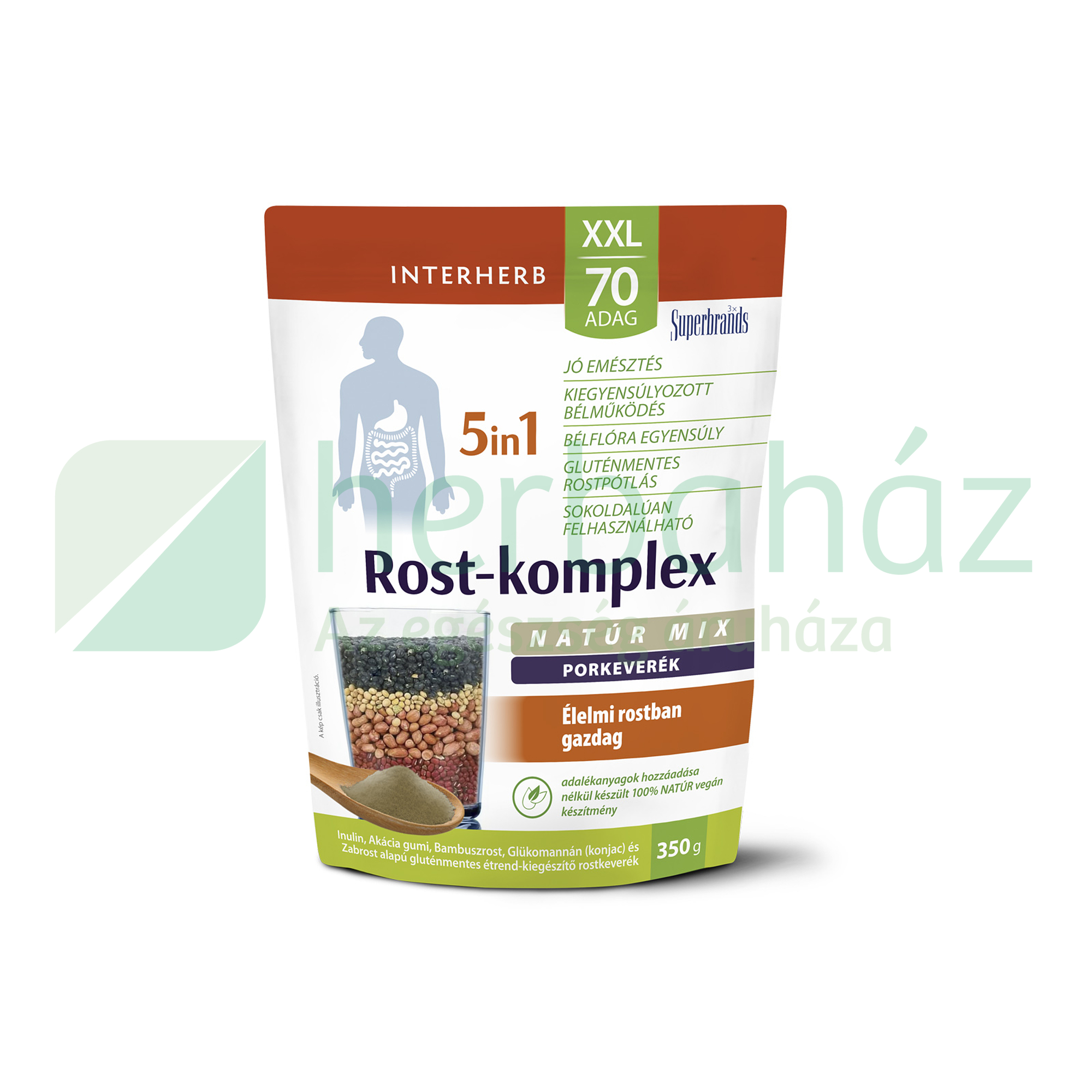 INTERHERB XXL ROST-KOMPLEX 5IN1 PORKEVERÉK NATÚR 70 ADAG 350G