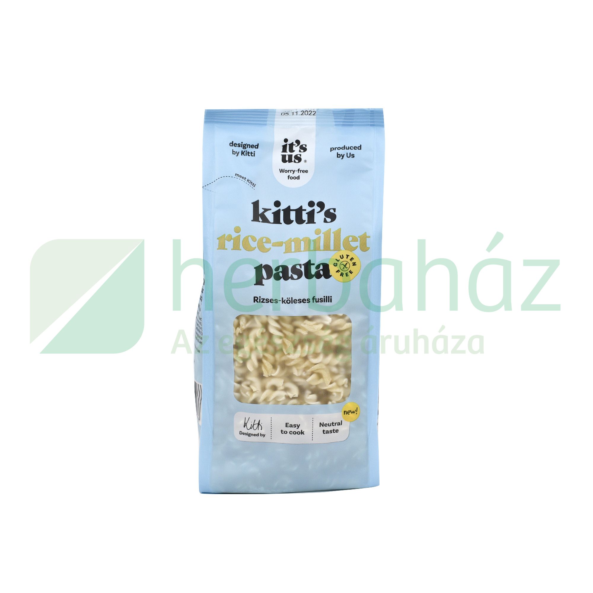 GLUTÉNMENTES ITS US KITTIS RIZSES-KÖLESES FUSILLI SZÁRAZTÉSZTA 200G