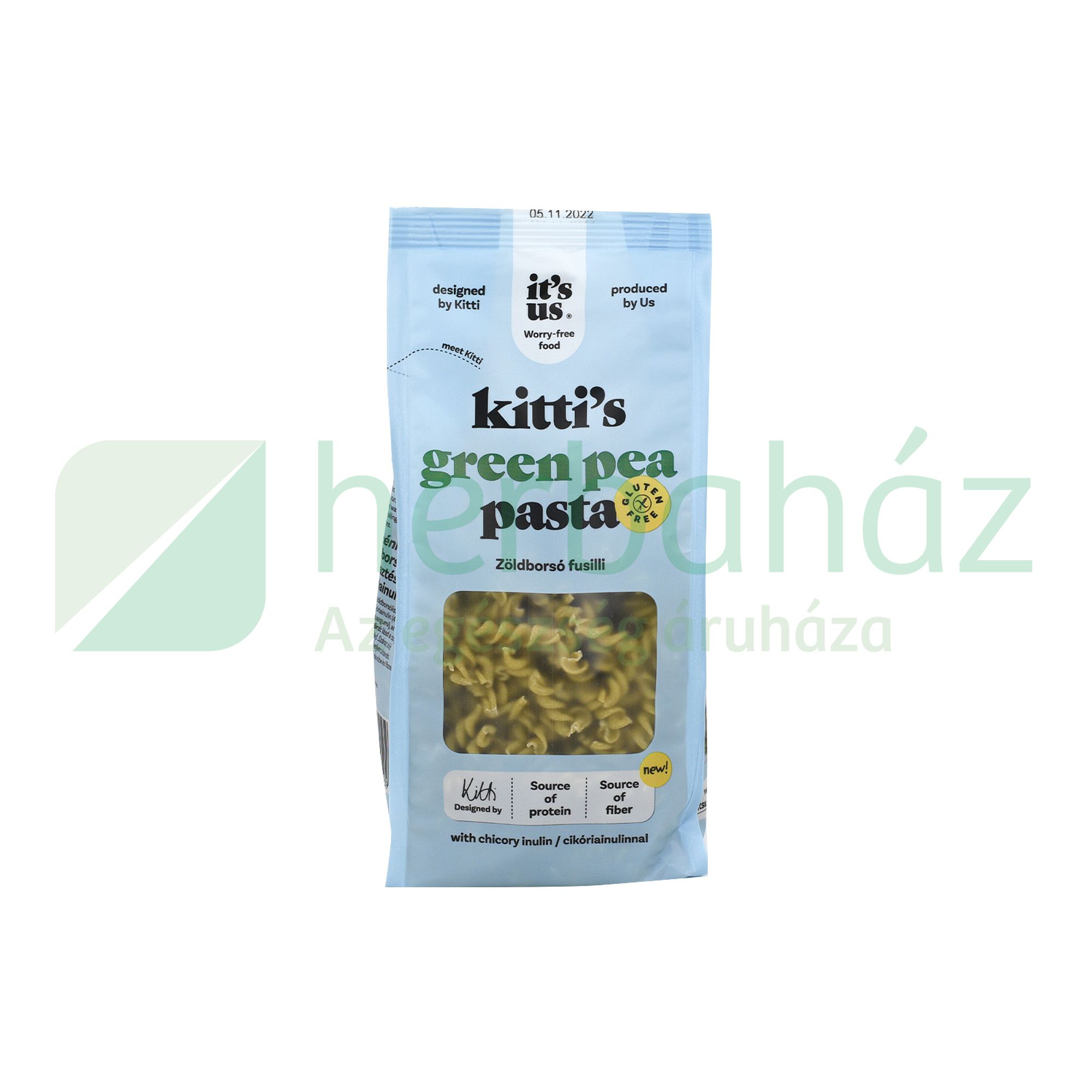 GLUTÉNMENTES ITS US KITTIS ZÖLDBORSÓ FUSILLI SZÁRAZTÉSZTA 200G