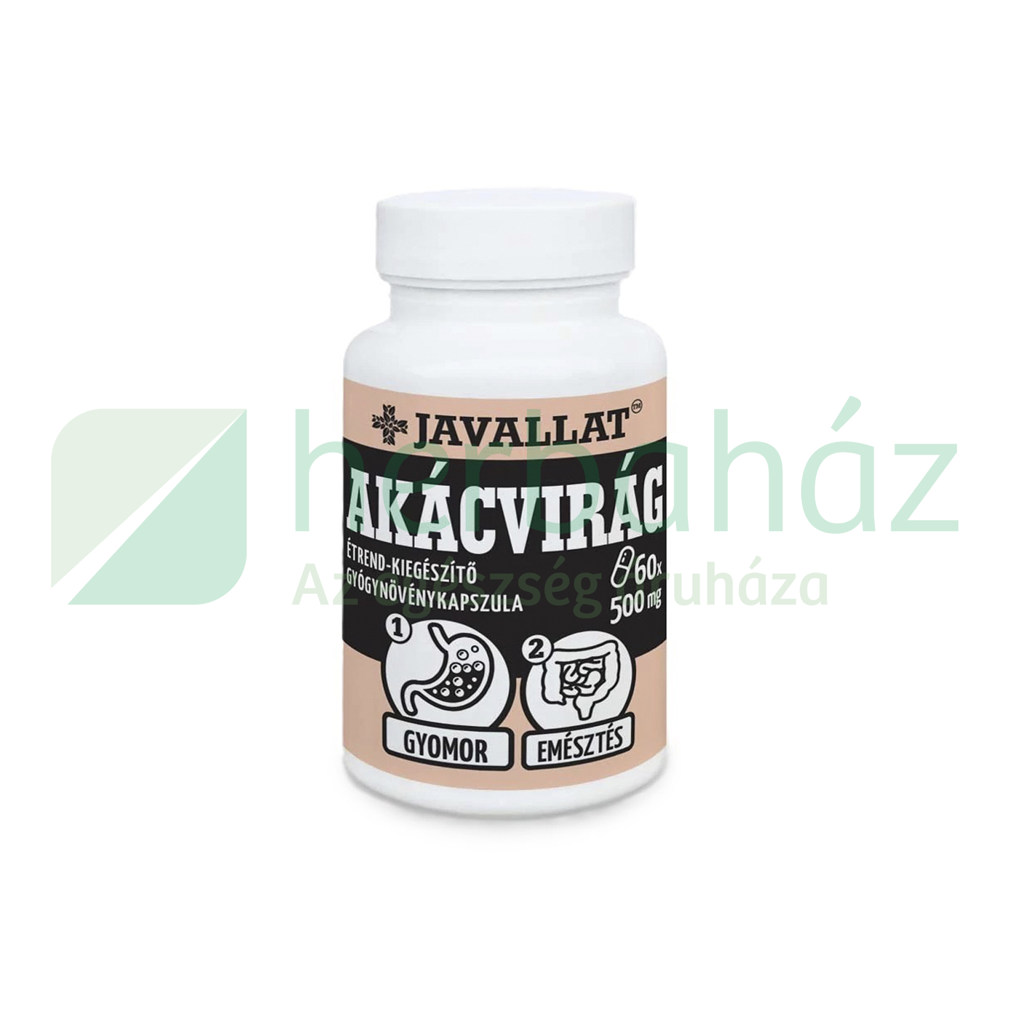 JAVALLAT AKÁCVIRÁG ÉTREND-KIEGÉSZÍTŐ GYÓGYNÖVÉNYKAPSZULA 60DB