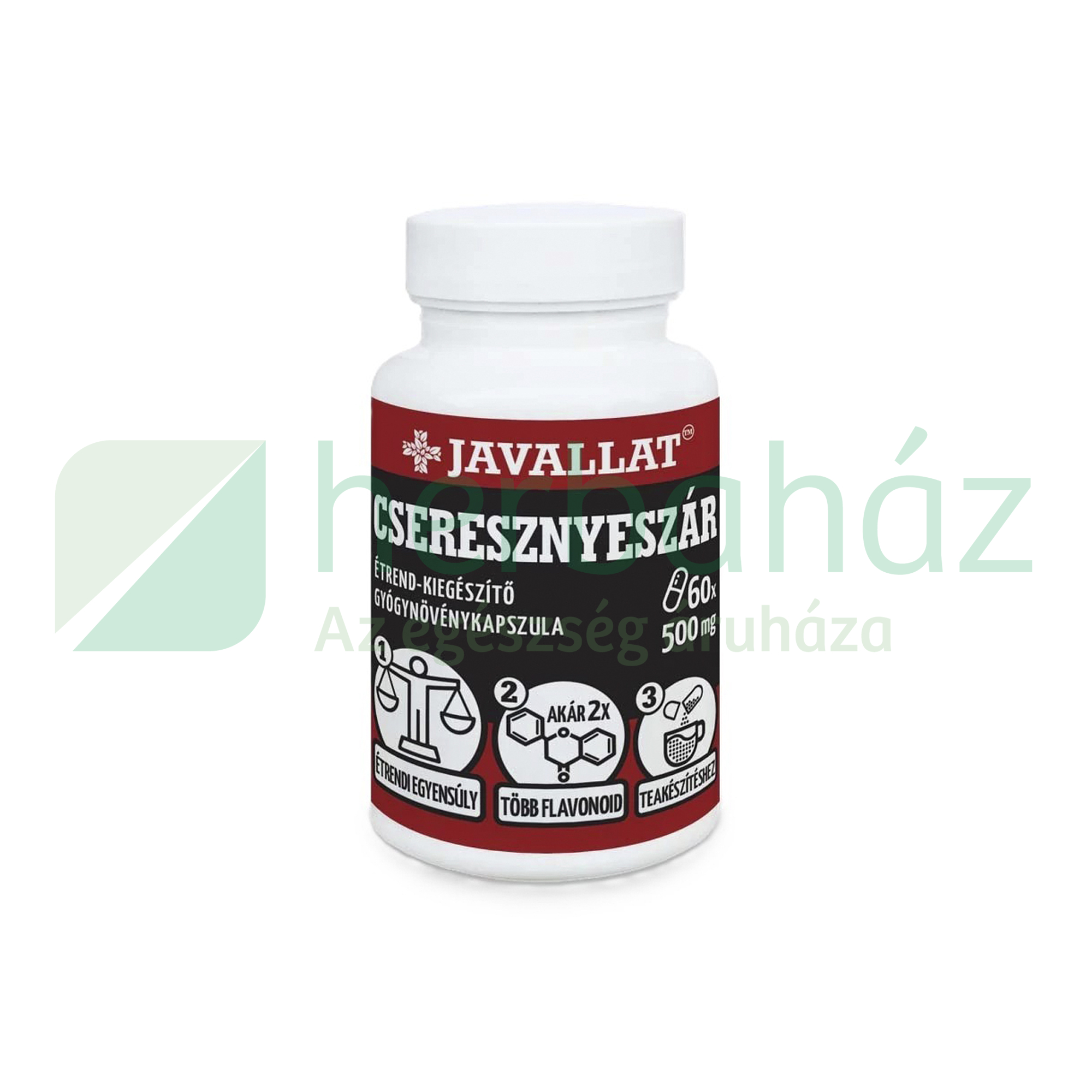 JAVALLAT CSERESZNYESZÁR ÉTREND-KIEGÉSZÍTŐ GYÓGYNÖVÉNYKAPSZULA 60DB