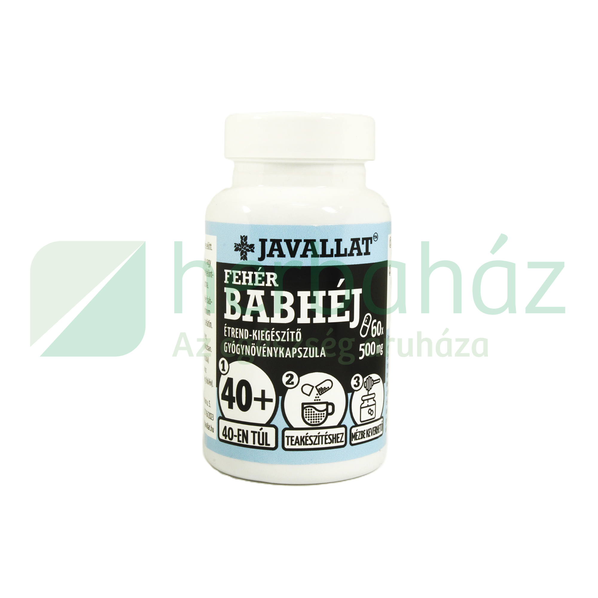 JAVALLAT FEHÉR BABHÉJ ÉTREND-KIEGÉSZÍTŐ GYÓGYNÖVÉNYKAPSZULA 60DB