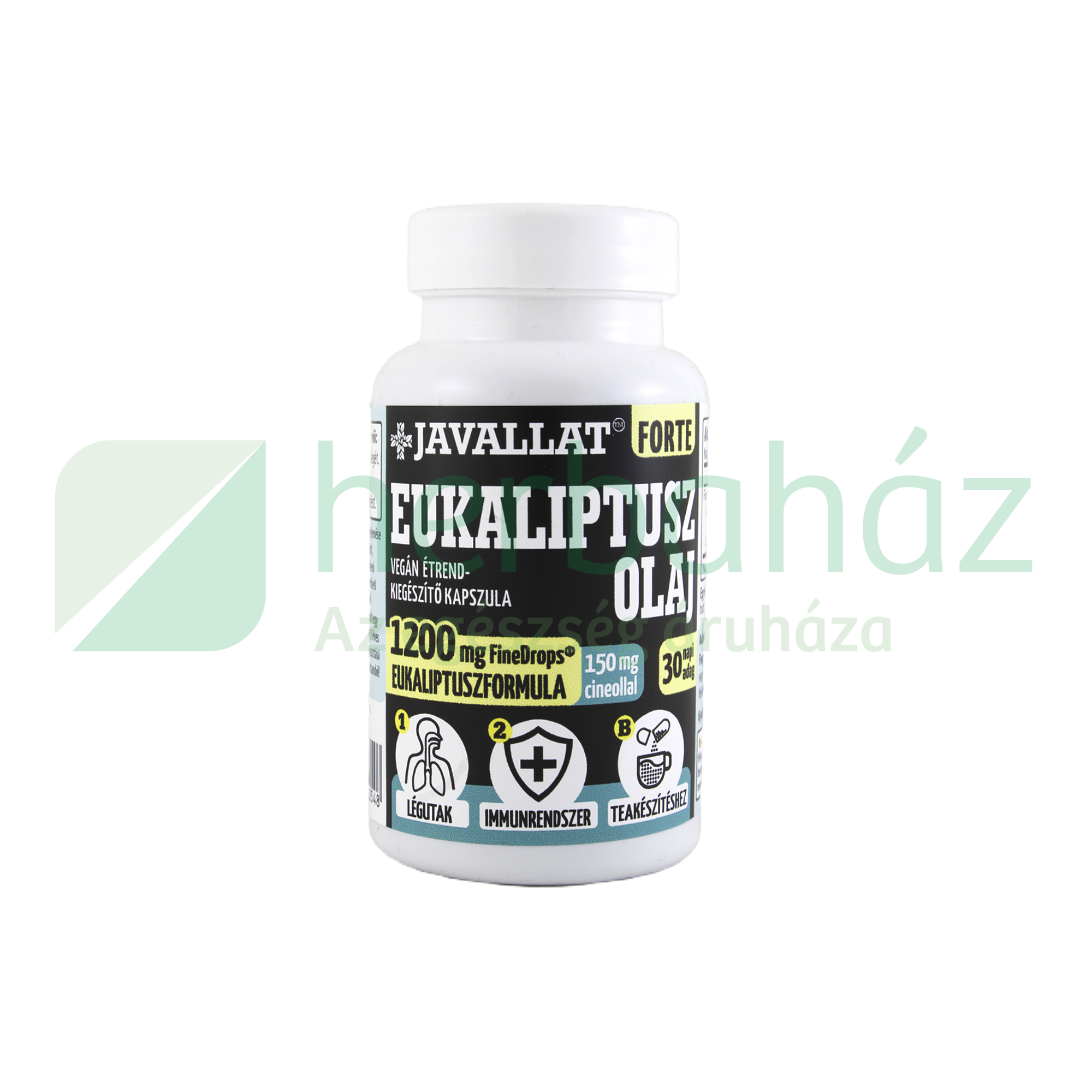 JAVALLAT FORTE EUKALIPTUSZ OLAJ ÉTREND-KIEGÉSZÍTŐ KAPSZULA 60DB