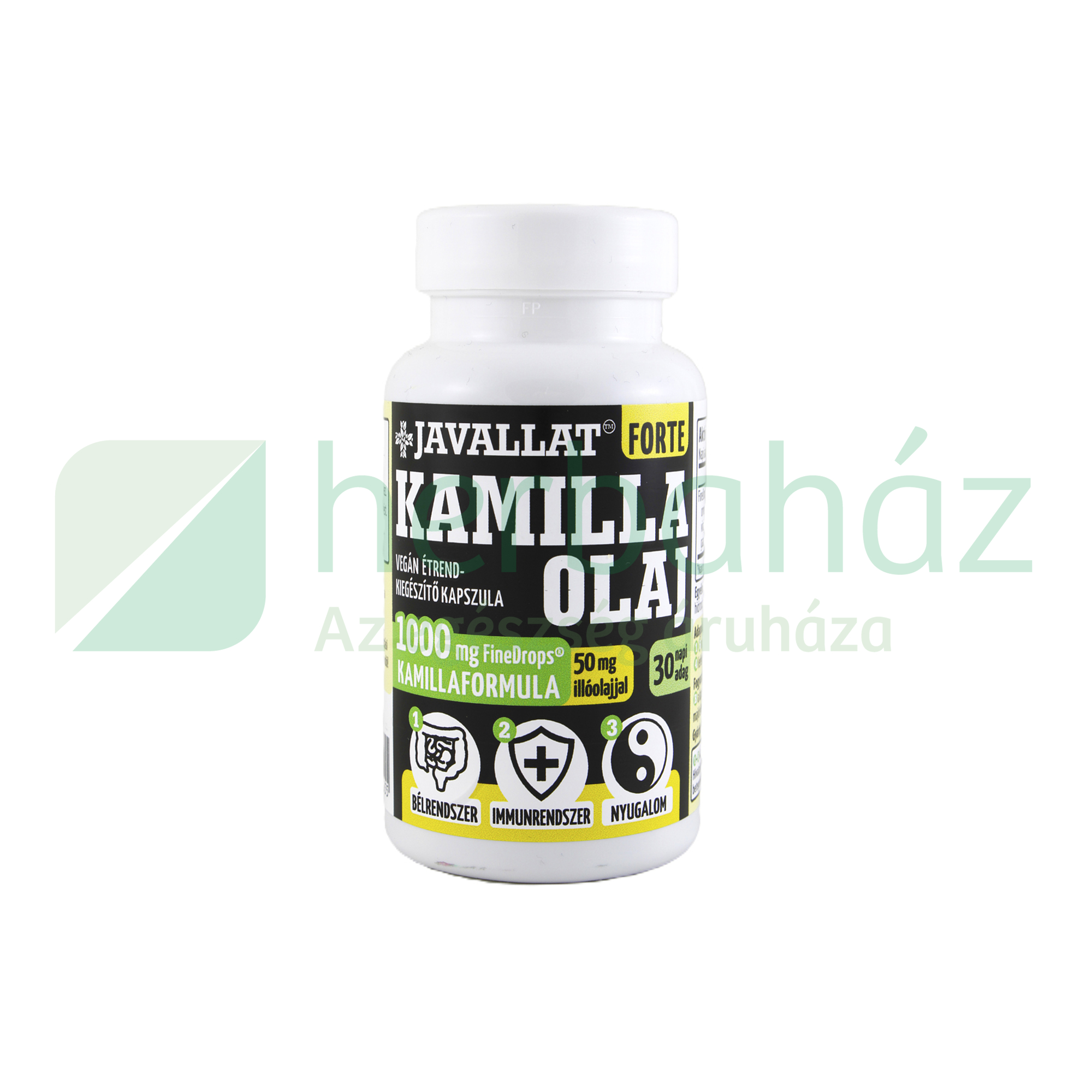 JAVALLAT FORTE KAMILLA OLAJ ÉTREND-KIEGÉSZÍTŐ KAPSZULA 60DB