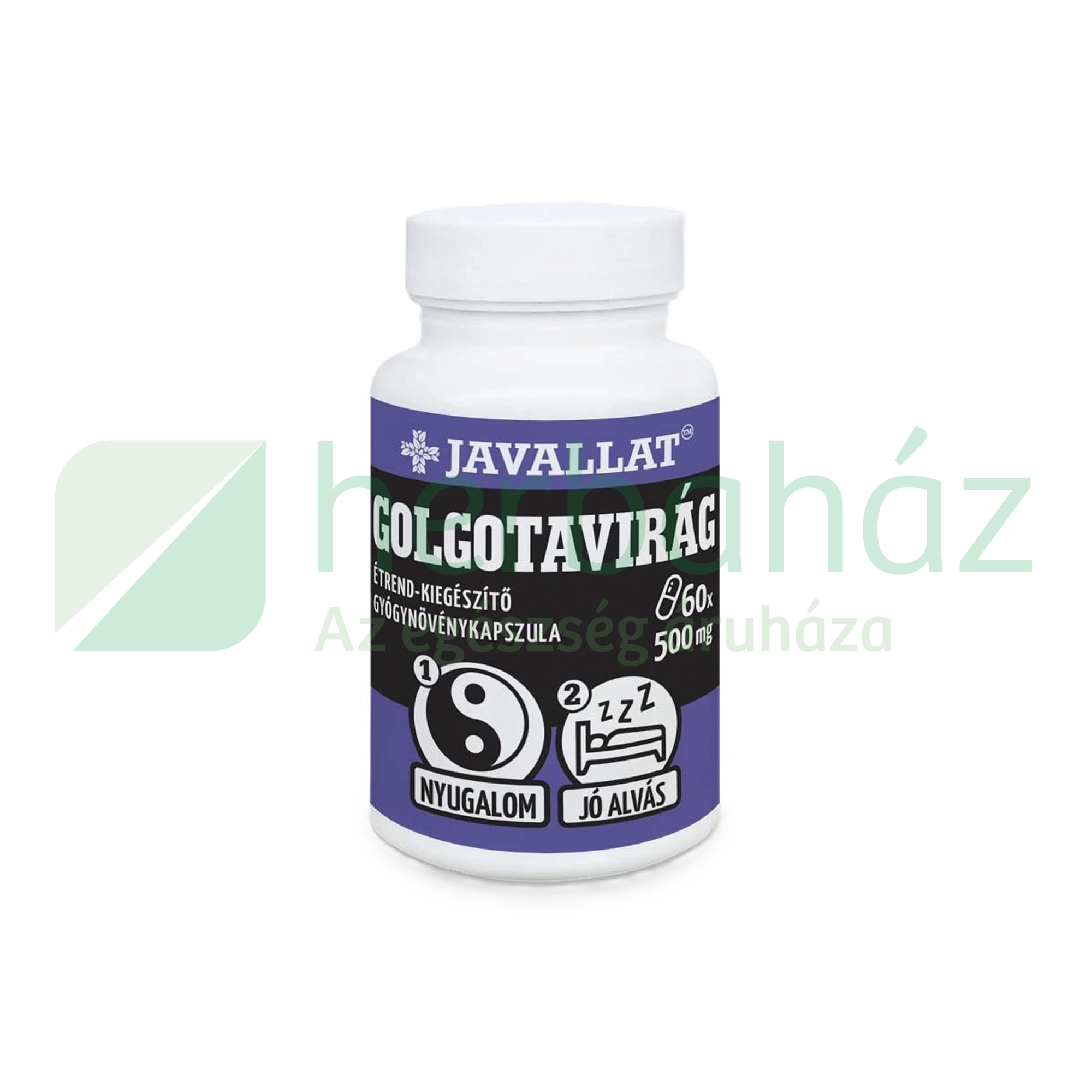 JAVALLAT GOLGOTAVIRÁG ÉTREND-KIEGÉSZÍTŐ GYÓGYNÖVÉNYKAPSZULA 60DB