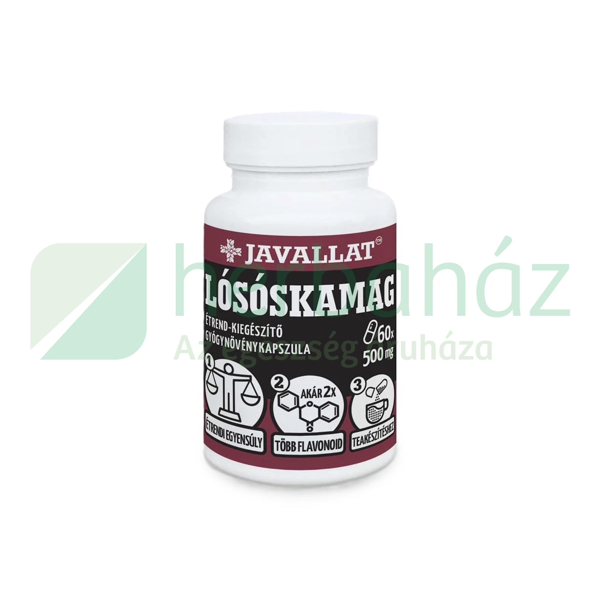 JAVALLAT LÓSÓSKAMAG ÉTREND-KIEGÉSZÍTŐ GYÓGYNÖVÉNYKAPSZULA 60DB