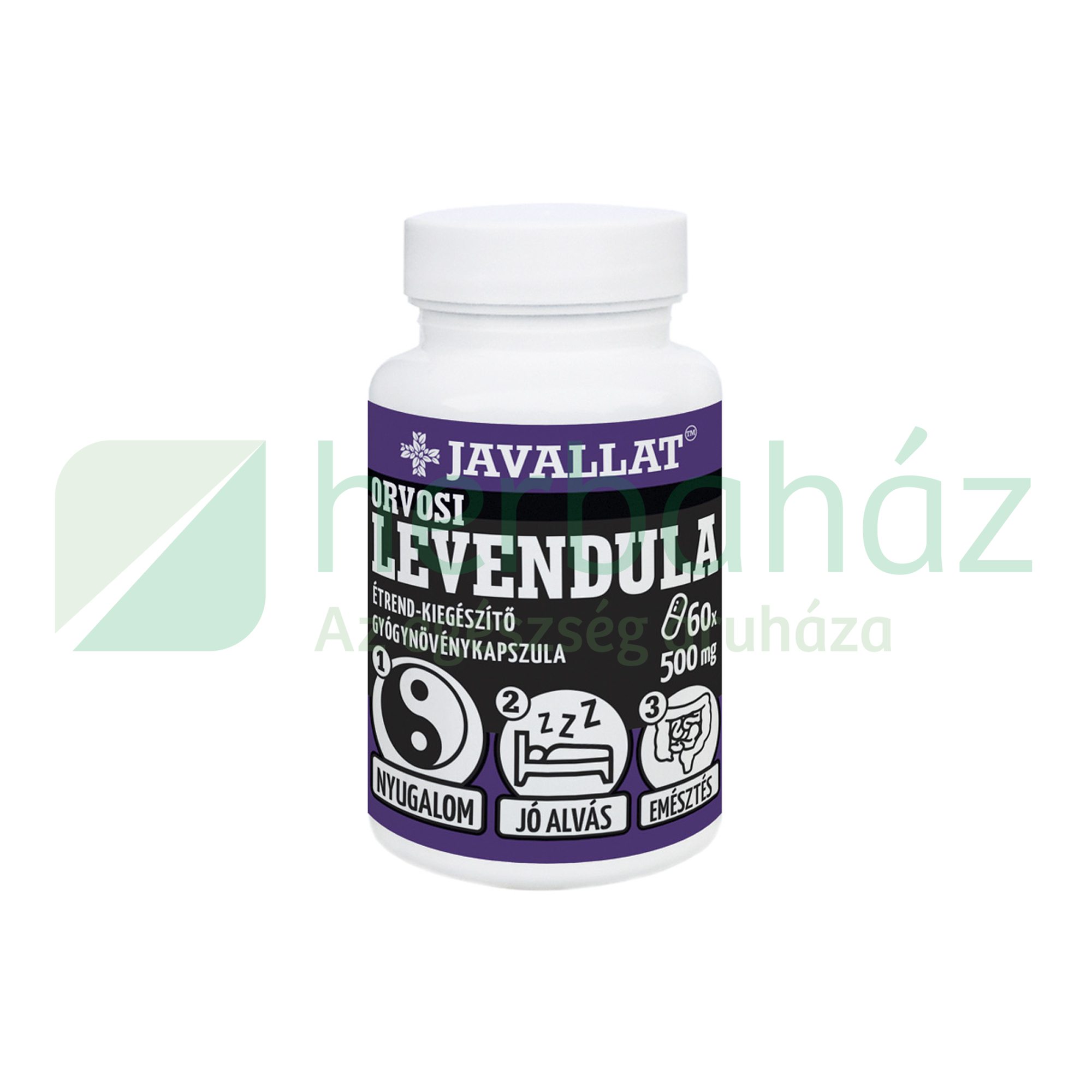 JAVALLAT ORVOSI LEVENDULA ÉTREND-KIEGÉSZÍTŐ GYÓGYNÖVÉNYKAPSZULA 60DB