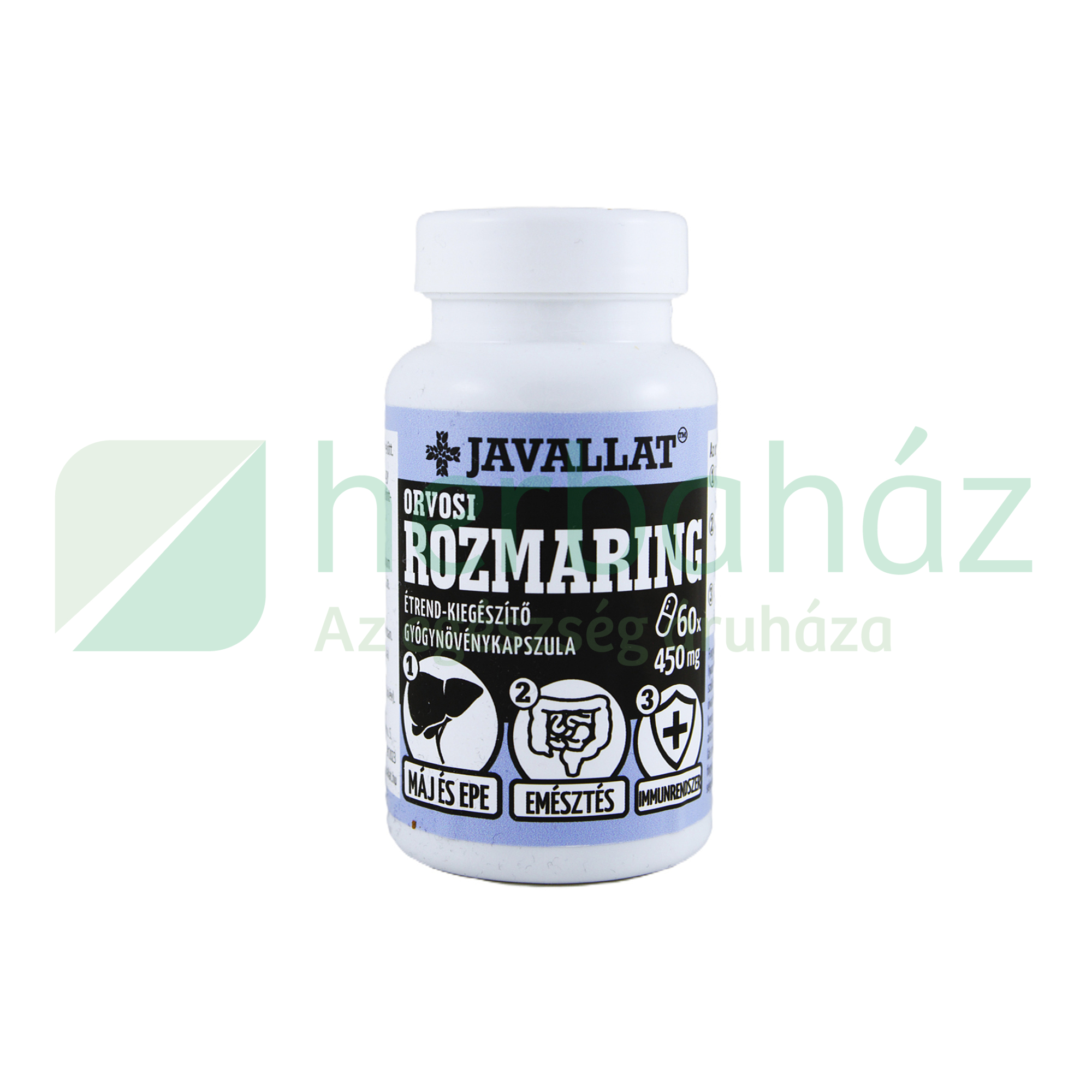 JAVALLAT ORVOSI ROZMARING ÉTREND-KIEGÉSZÍTŐ GYÓGYNÖVÉNYKAPSZULA 60DB
