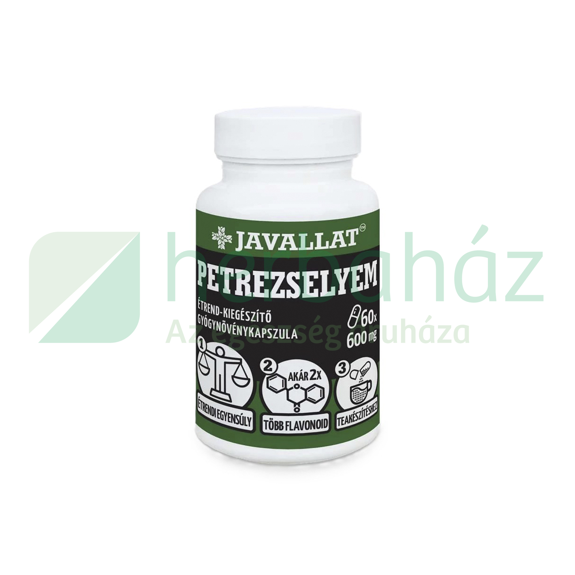 JAVALLAT PETREZSELYEM ÉTREND-KIEGÉSZÍTŐ GYÓGYNÖVÉNYKAPSZULA 60DB