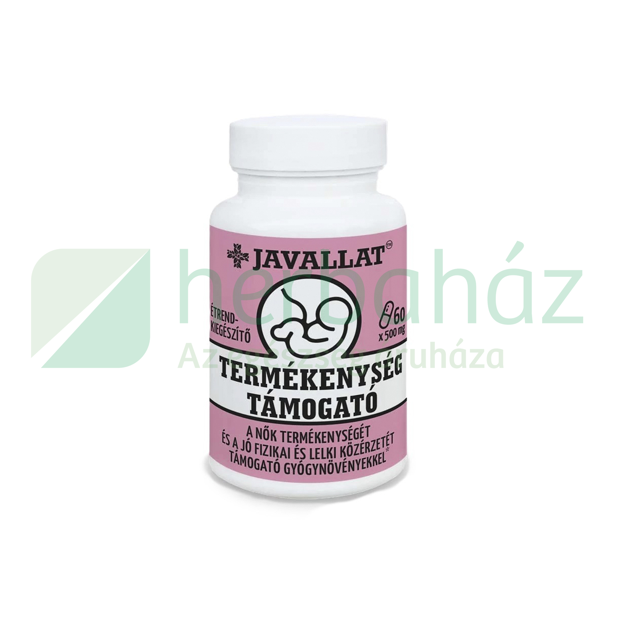 JAVALLAT TERMÉKENYSÉG TÁMOGATÓ GYÓGYNÖVÉNYEKKEL ÉTREND-KIEGÉSZÍTŐ KAPSZULA 60DB