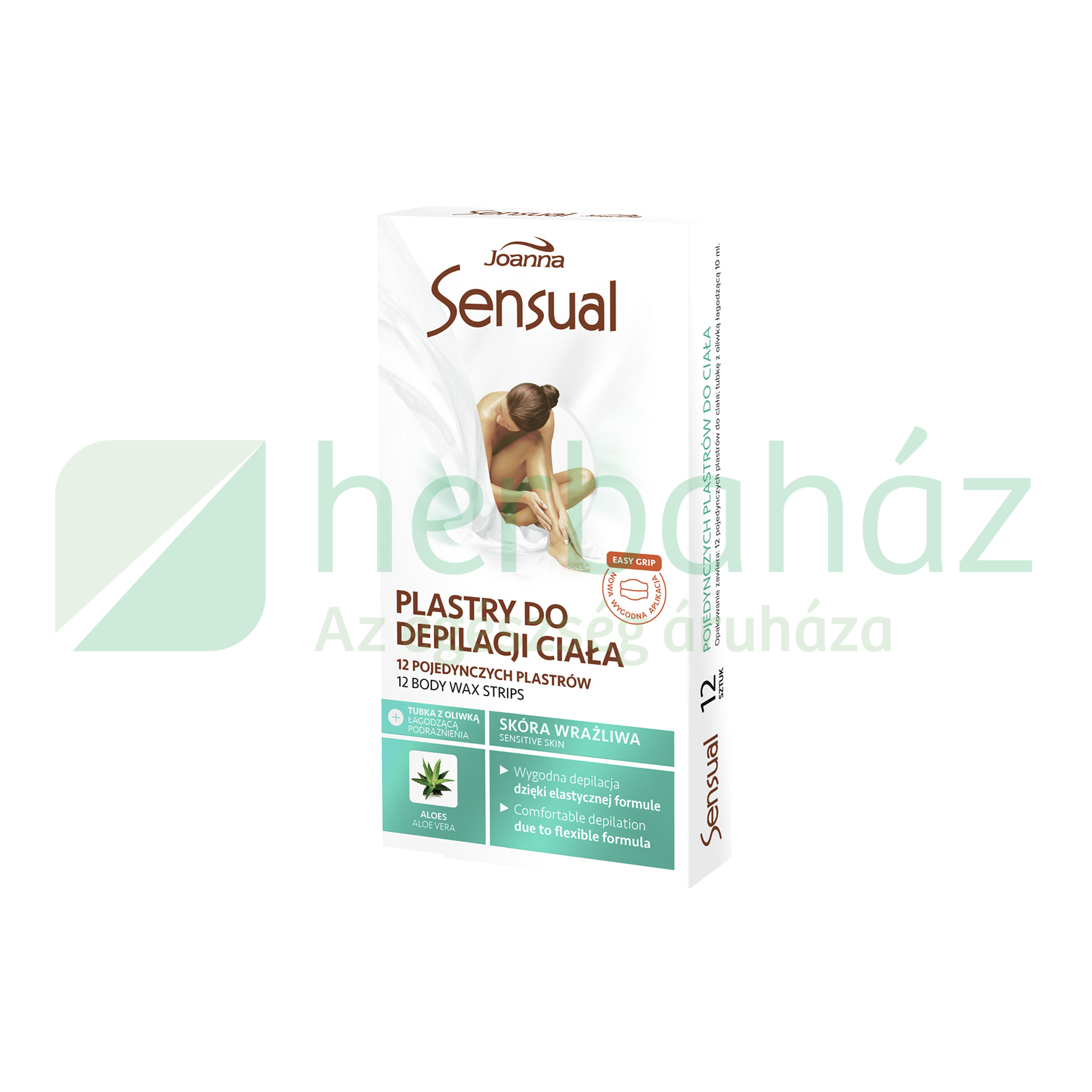JOANNA SENSUAL SZŐRTELENÍTŐ SZALAGOK A TEST SZŐRTELENÍTÉSÉHEZ - ALOE VERA KIVONATTAL 12DB