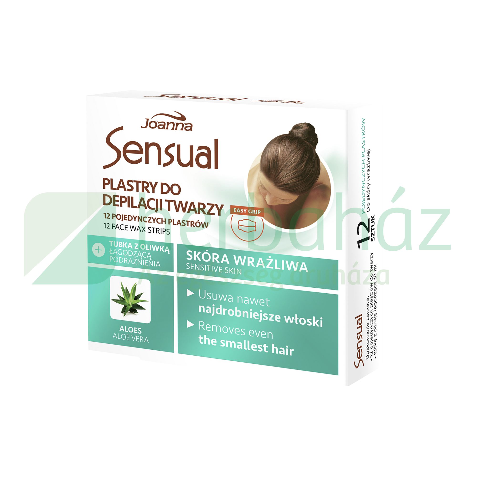 JOANNA SENSUAL SZŐRTELENÍTŐ SZALAGOK AZ ARC SZŐRTELENÍTÉSÉHEZ ALOE VERA KIVONATTAL 12DB