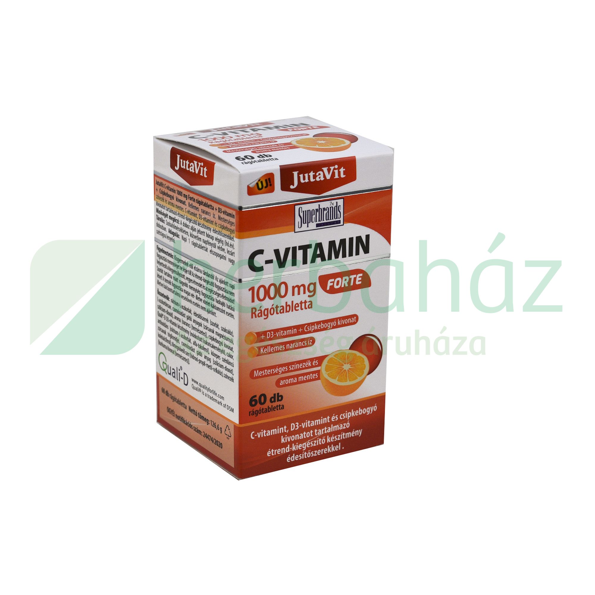 JUTAVIT C-VITAMIN 1000MG FORTE RÁGÓTABLETTA 60DB