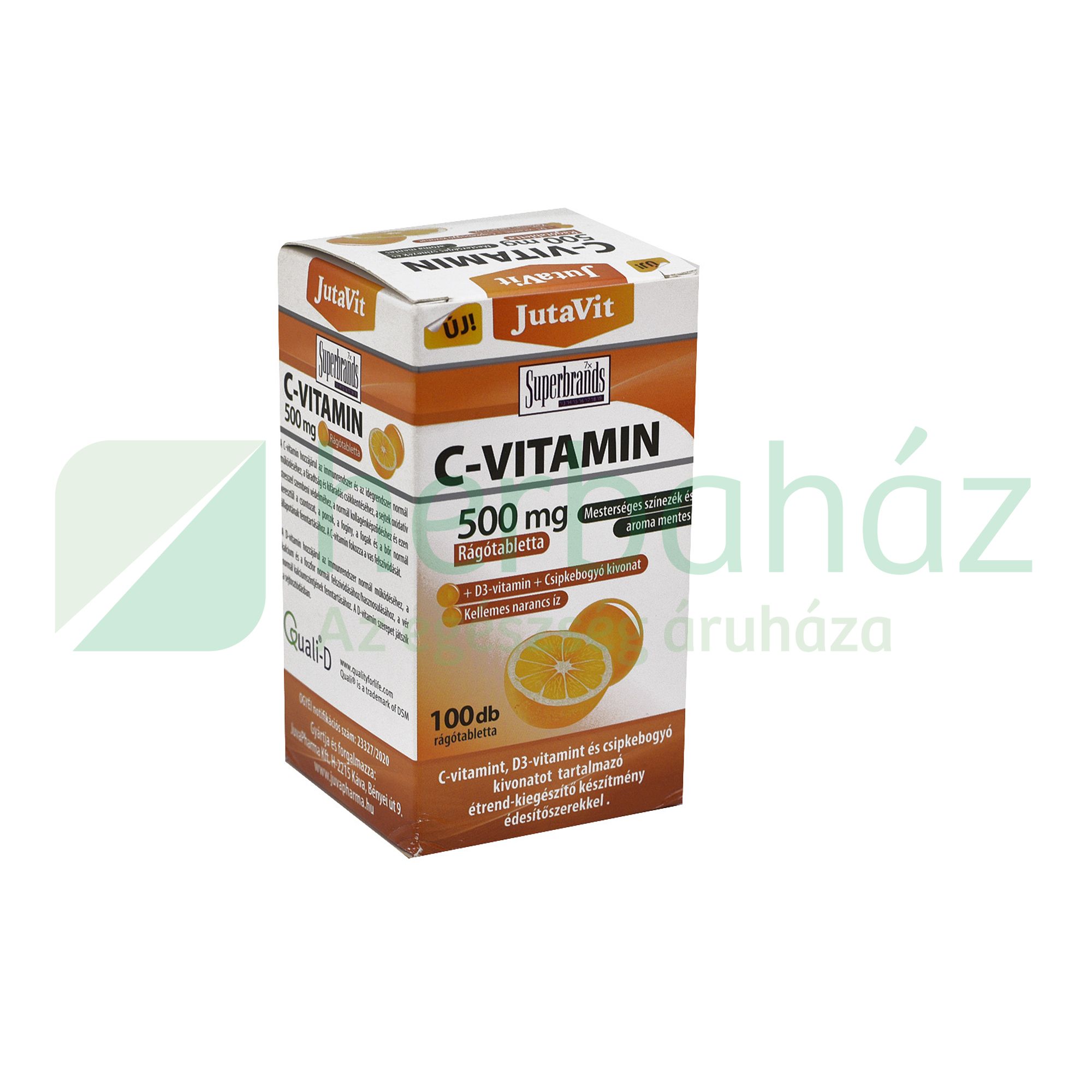 JUTAVIT C-VITAMIN  500MG RÁGÓTABLETTA 100DB