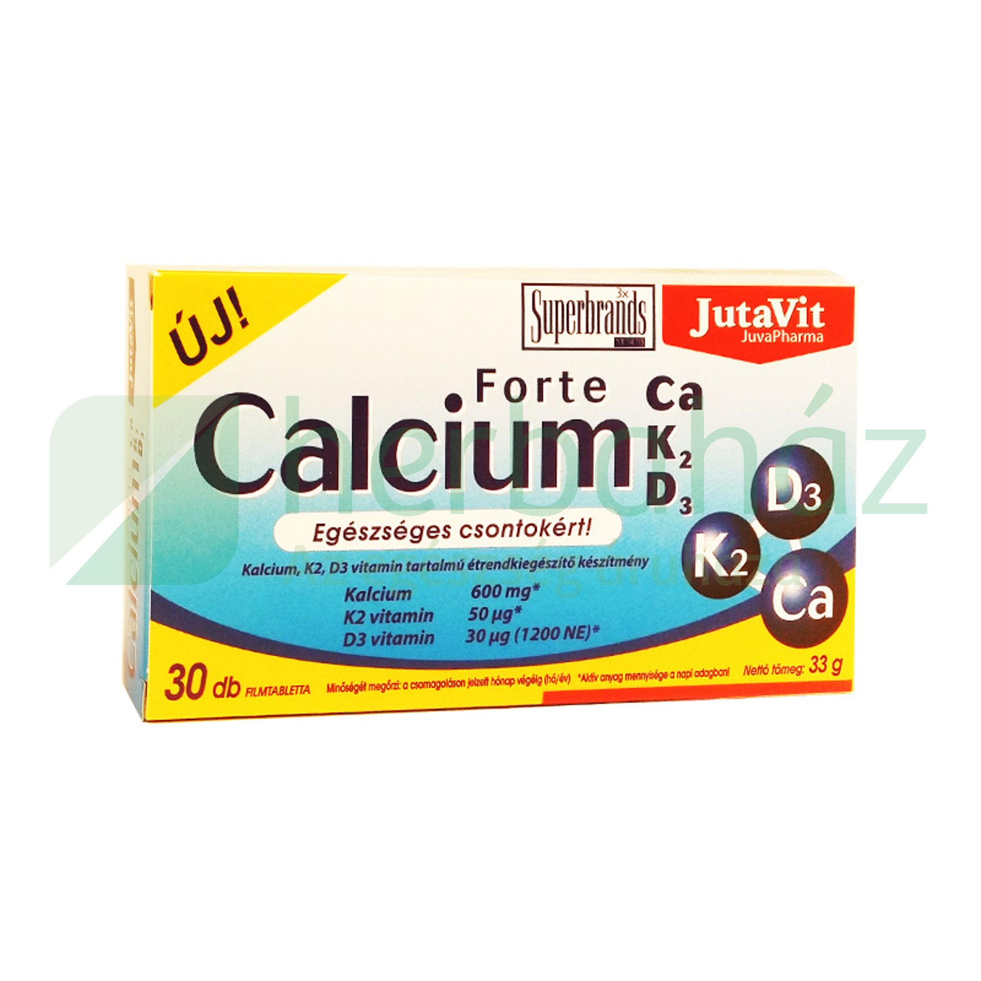 JUTAVIT CALCIUM FORTE CA/K2/D3/ TABLETTA 30DB
