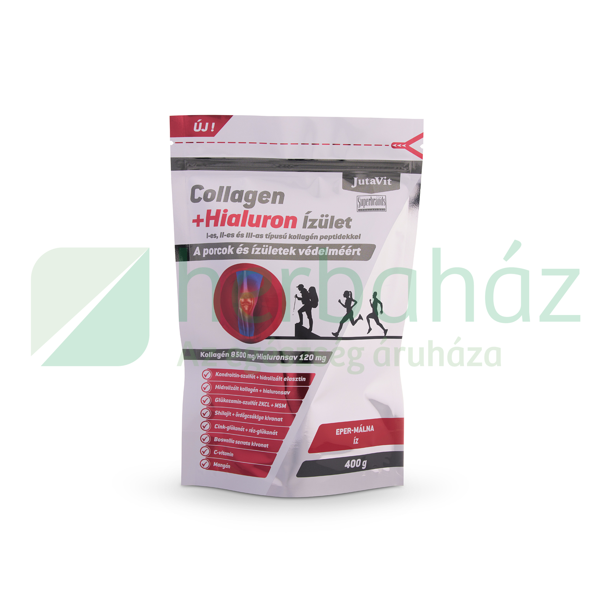 JUTAVIT COLLAGEN+HIALURON ÍZÜLET EPER-MÁLNA 400G