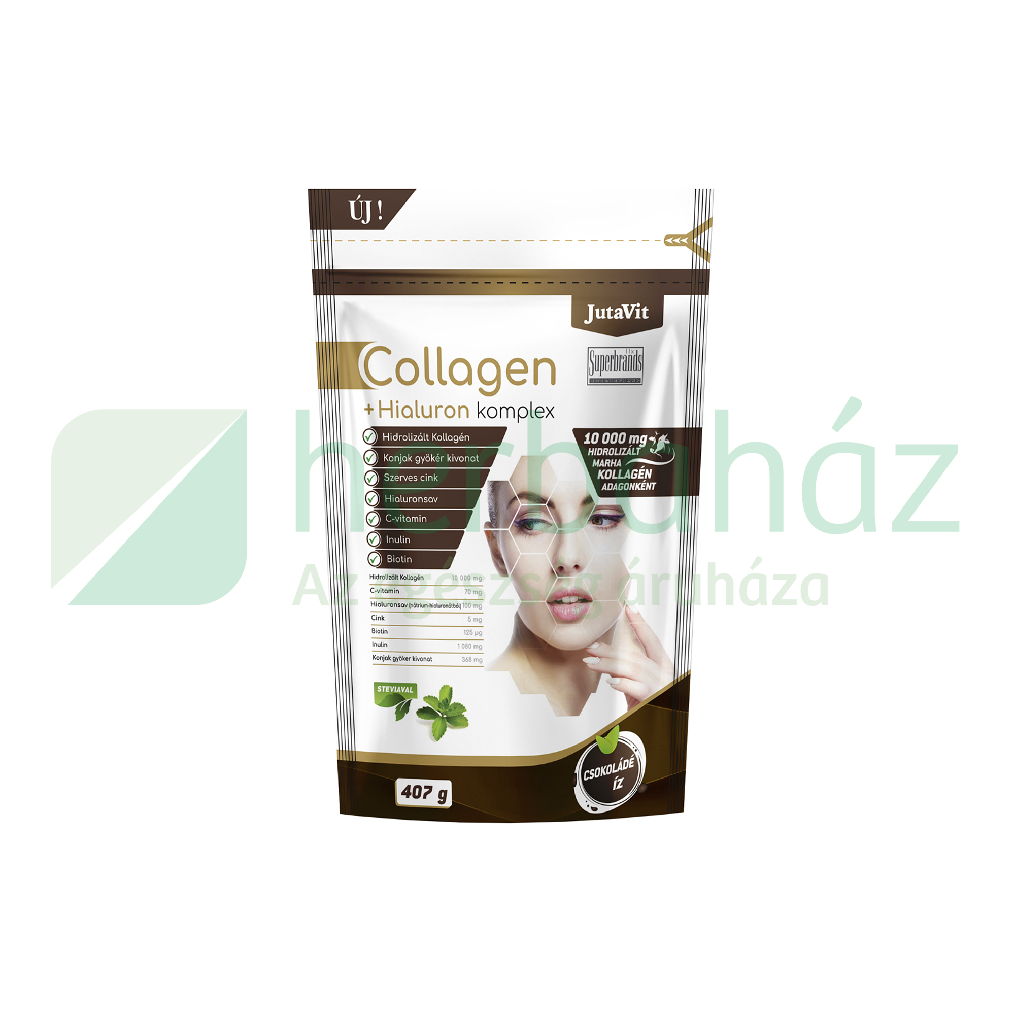 JUTAVIT COLLAGEN+HIALURON KOMPLEX CSOKOLÁDÉ 407G